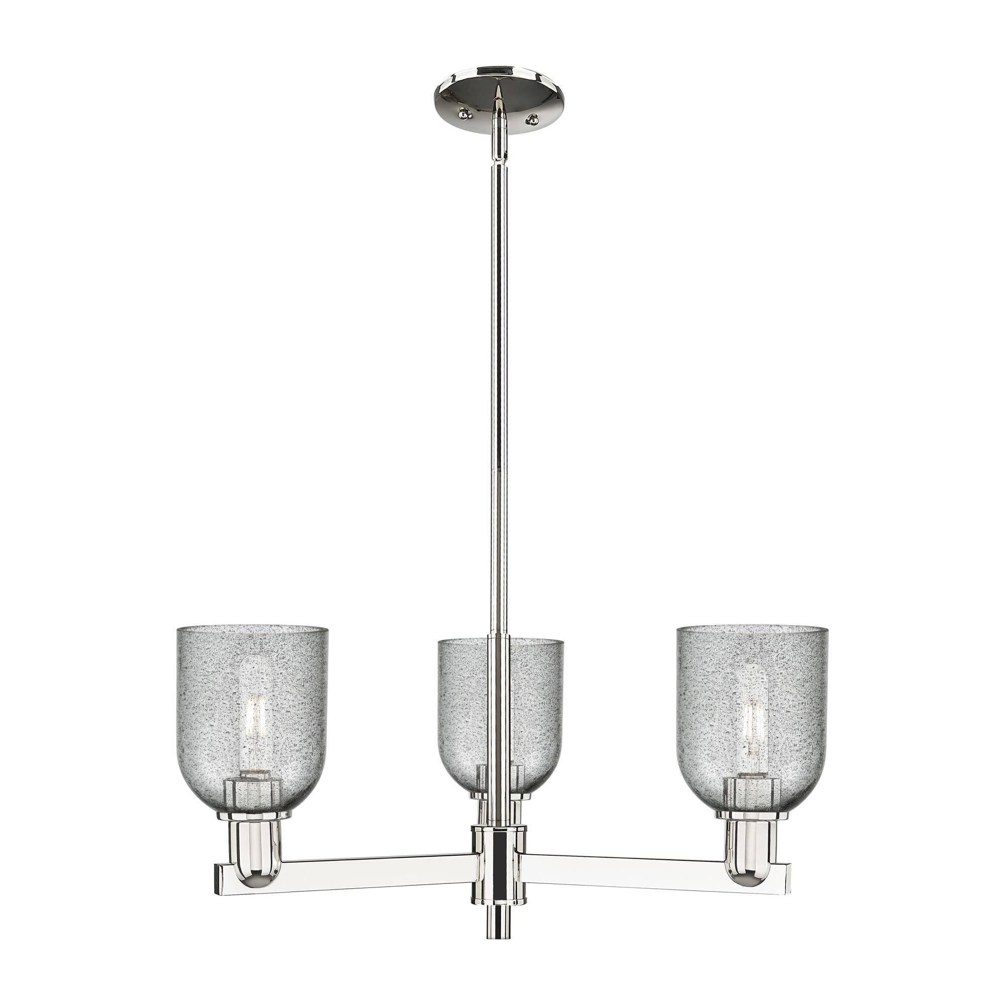 Shown in Polished Nickel finish and Charcoal glass