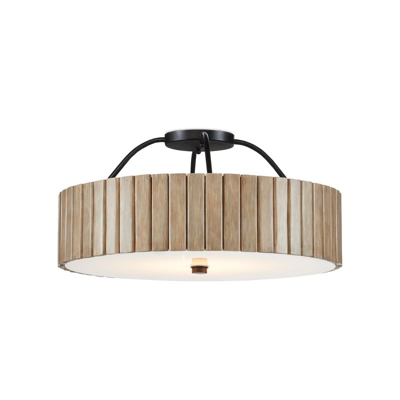 Tetterby 20 Inch 1 Light LED Semi Flush Mount by Currey and Company