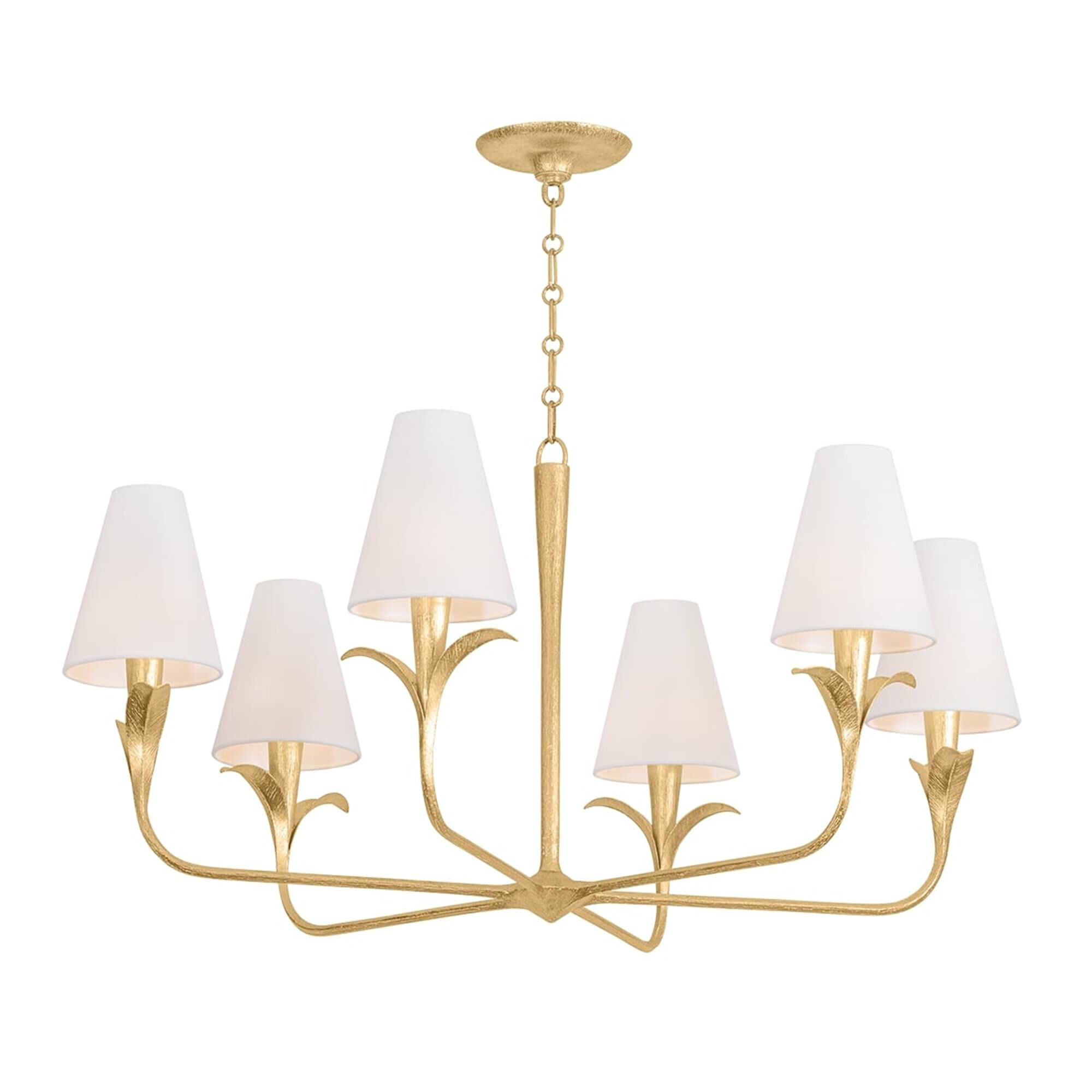 Shown in Gilded Ivory finish and White Linen 1 shade