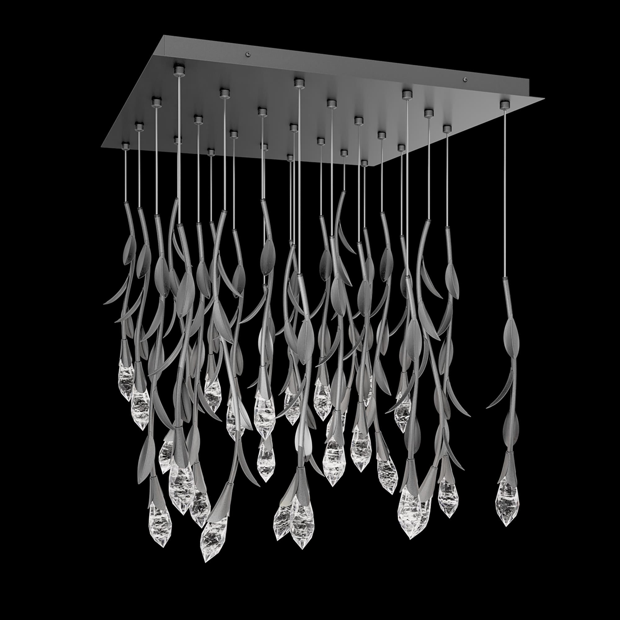 Shown in Antique Pewter finish and Optic Haze crystal