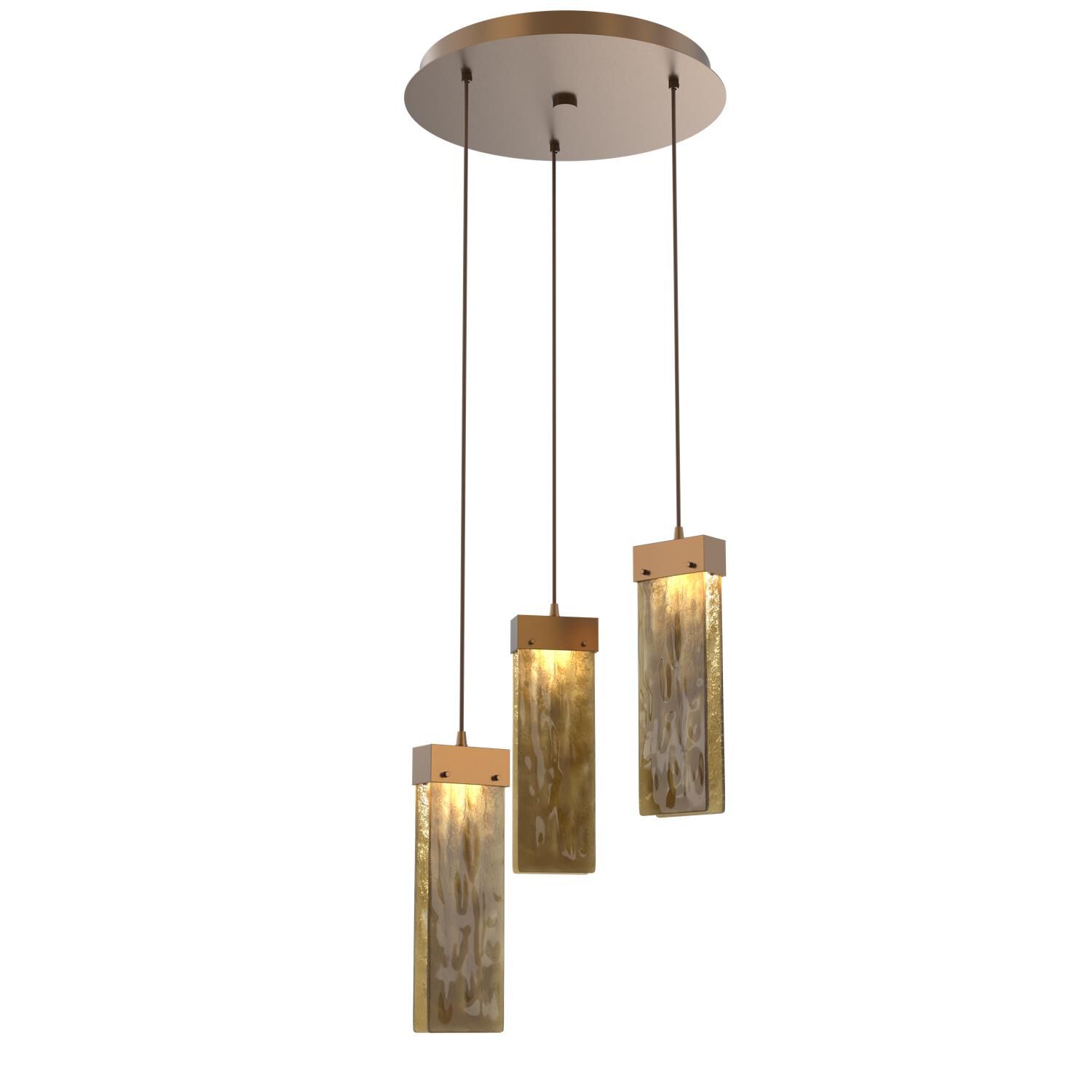 Parallel 16 Inch 3 Light LED Multi Light Pendant by Hammerton Studio