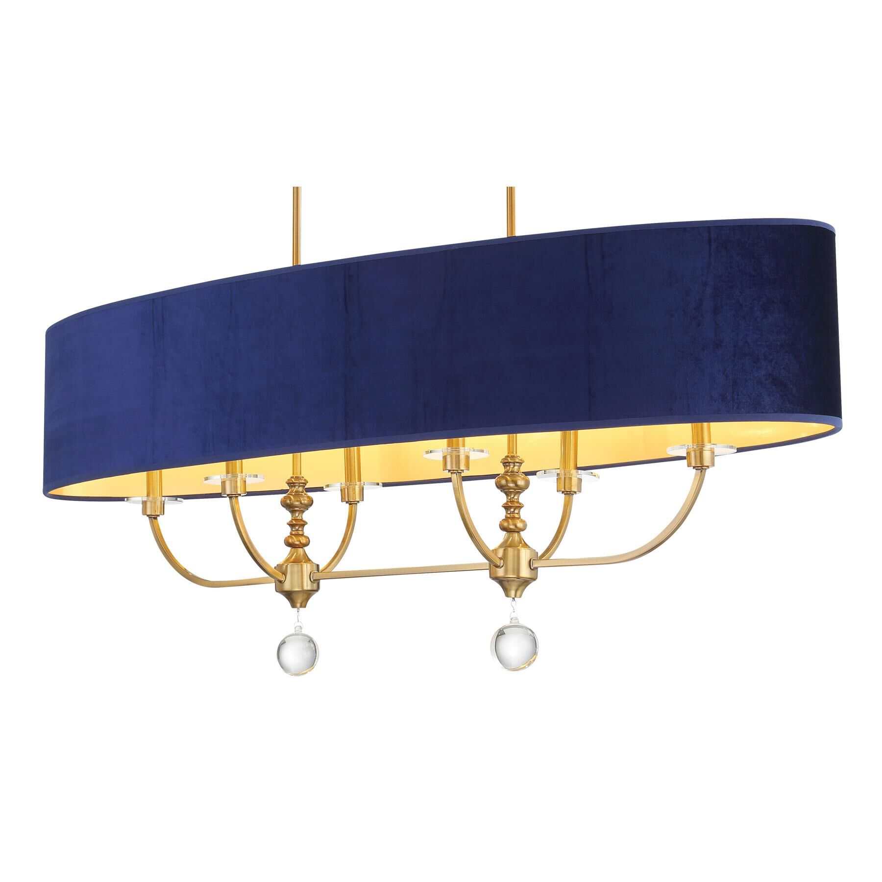 Shown in Oxidized Aged Brass finish and Velvet shade