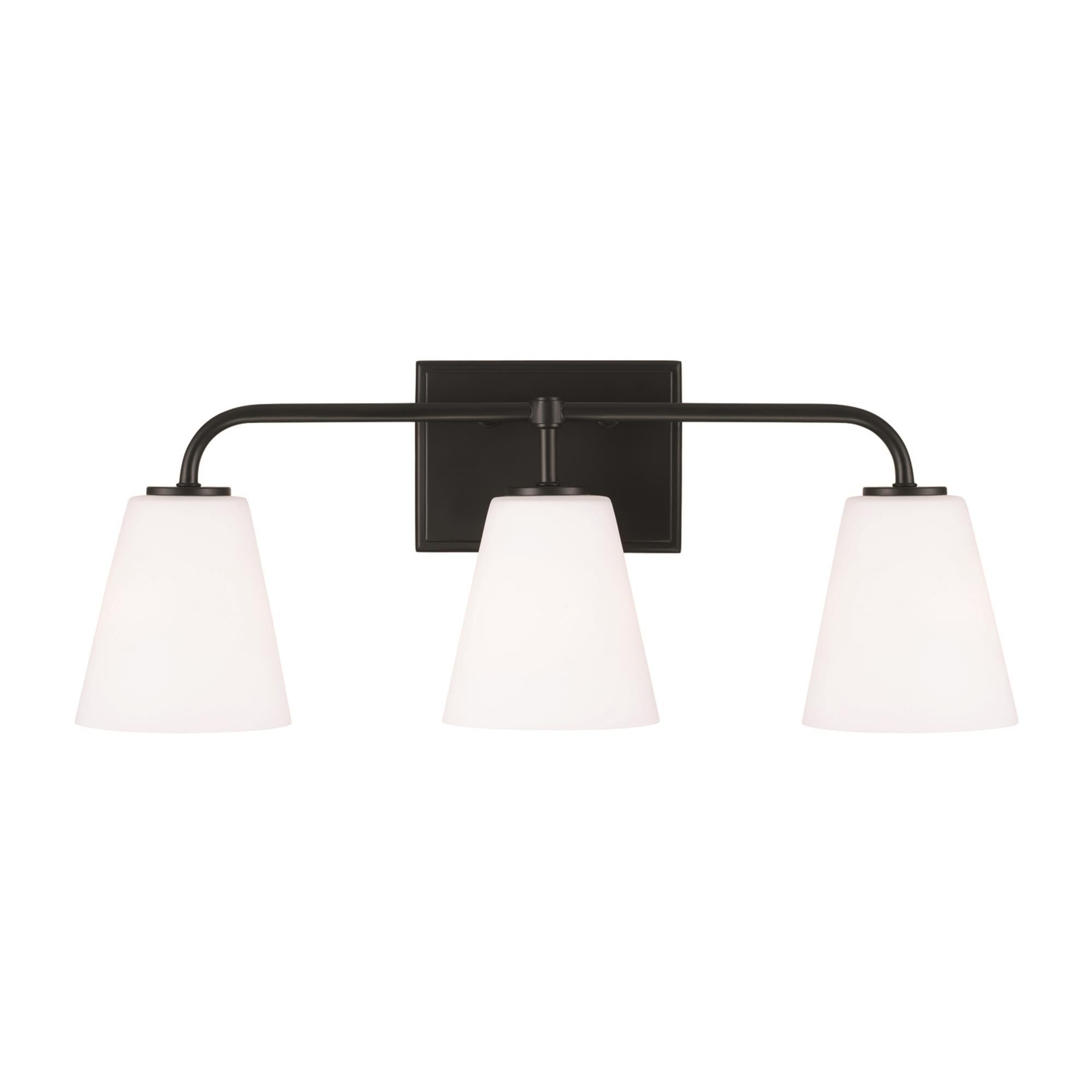 Shown in Matte Black finish and Soft White glass