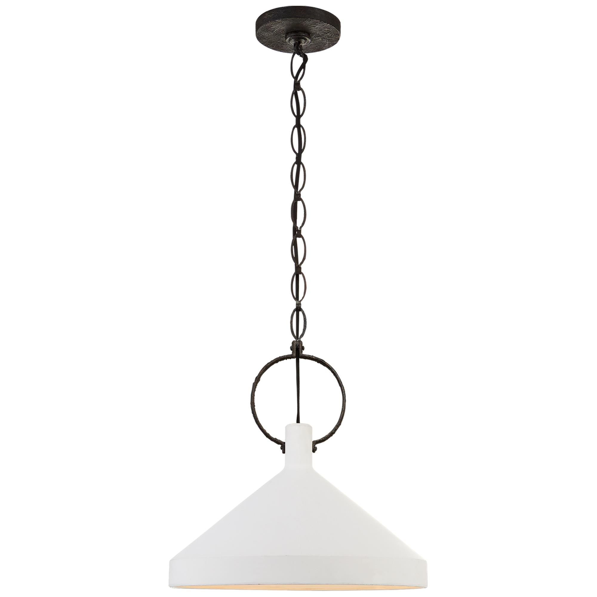 Shown in Natural Rusted Iron finish and Plaster White shade