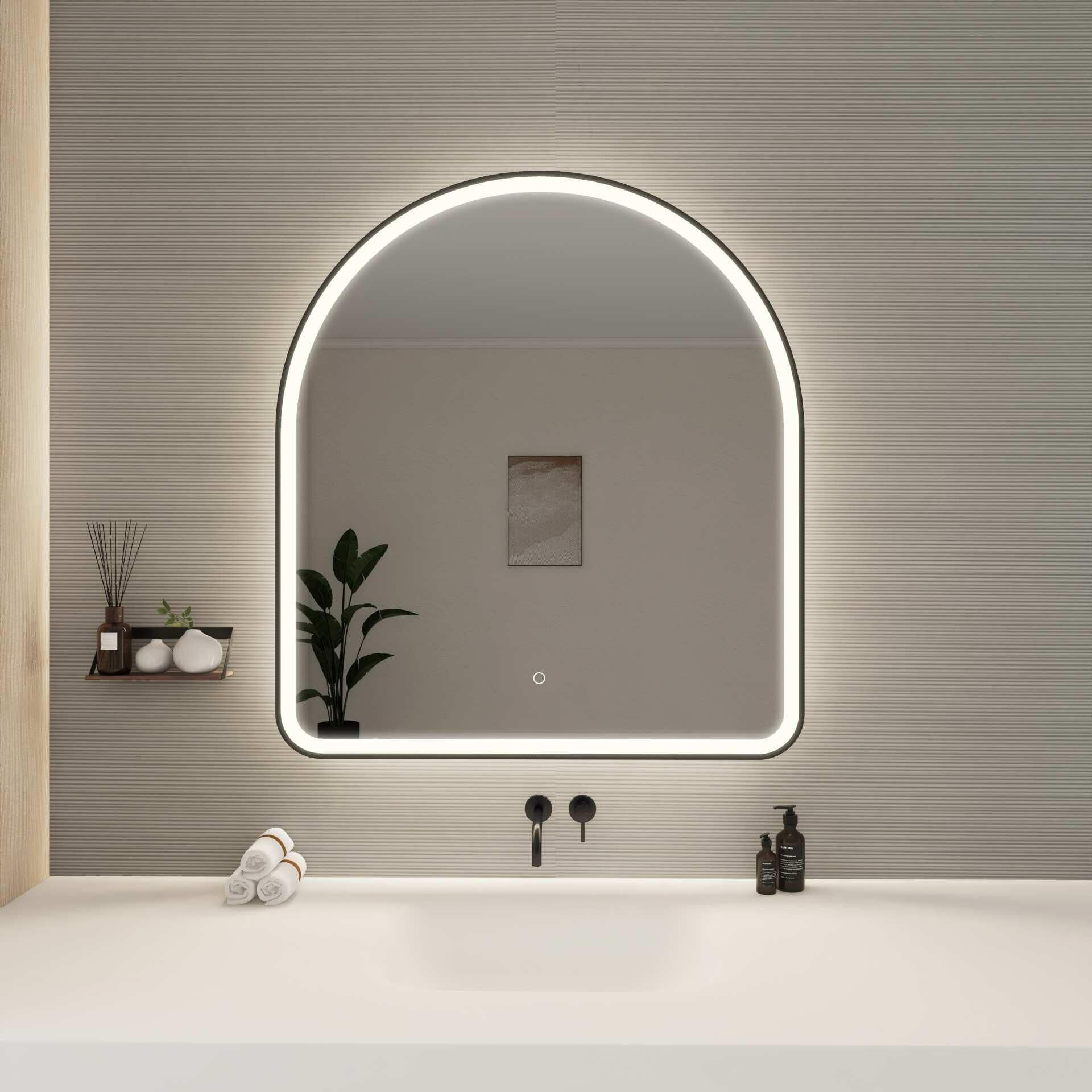 Harmoni 42 Inch Arched LED Lighted Mirror by Elegant Decor