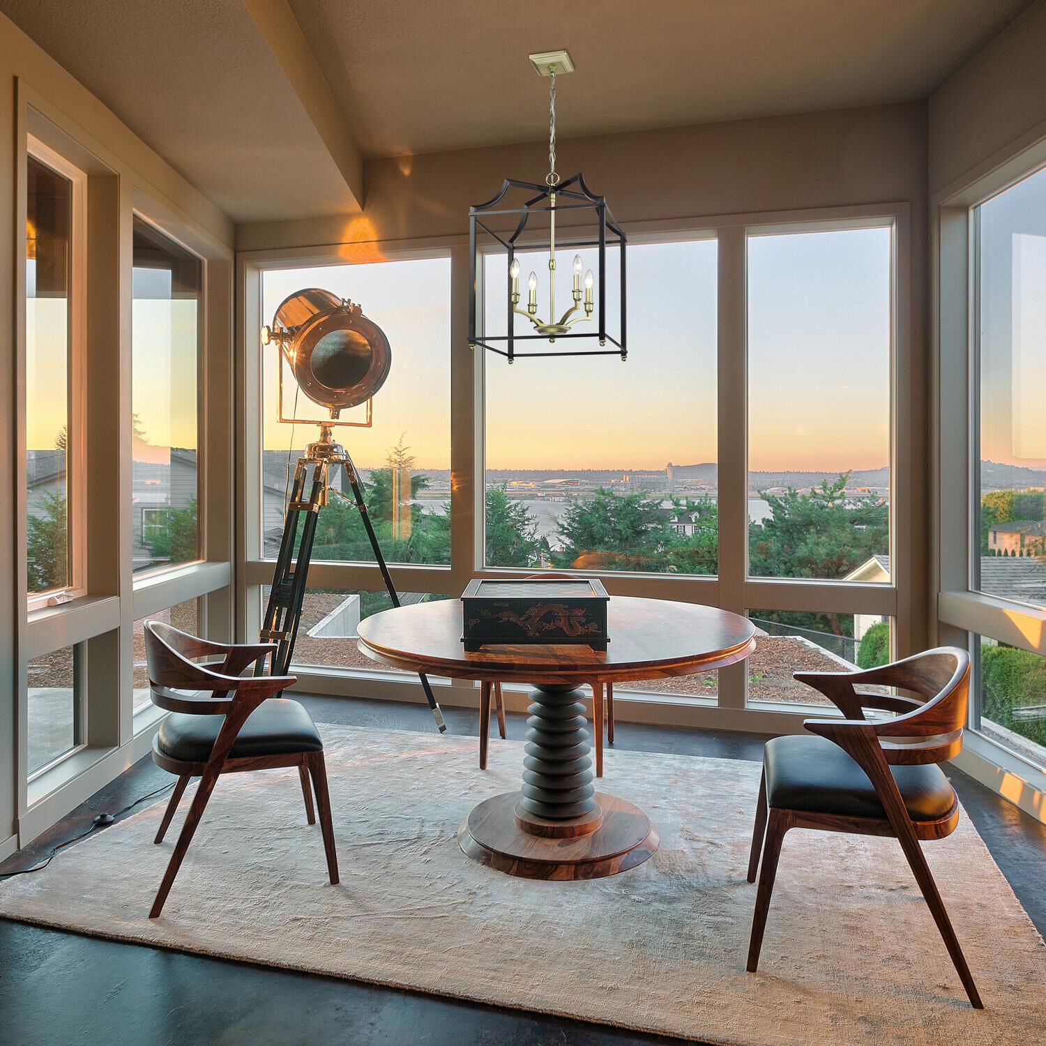 Shown in Satin Brass finish and Black shade