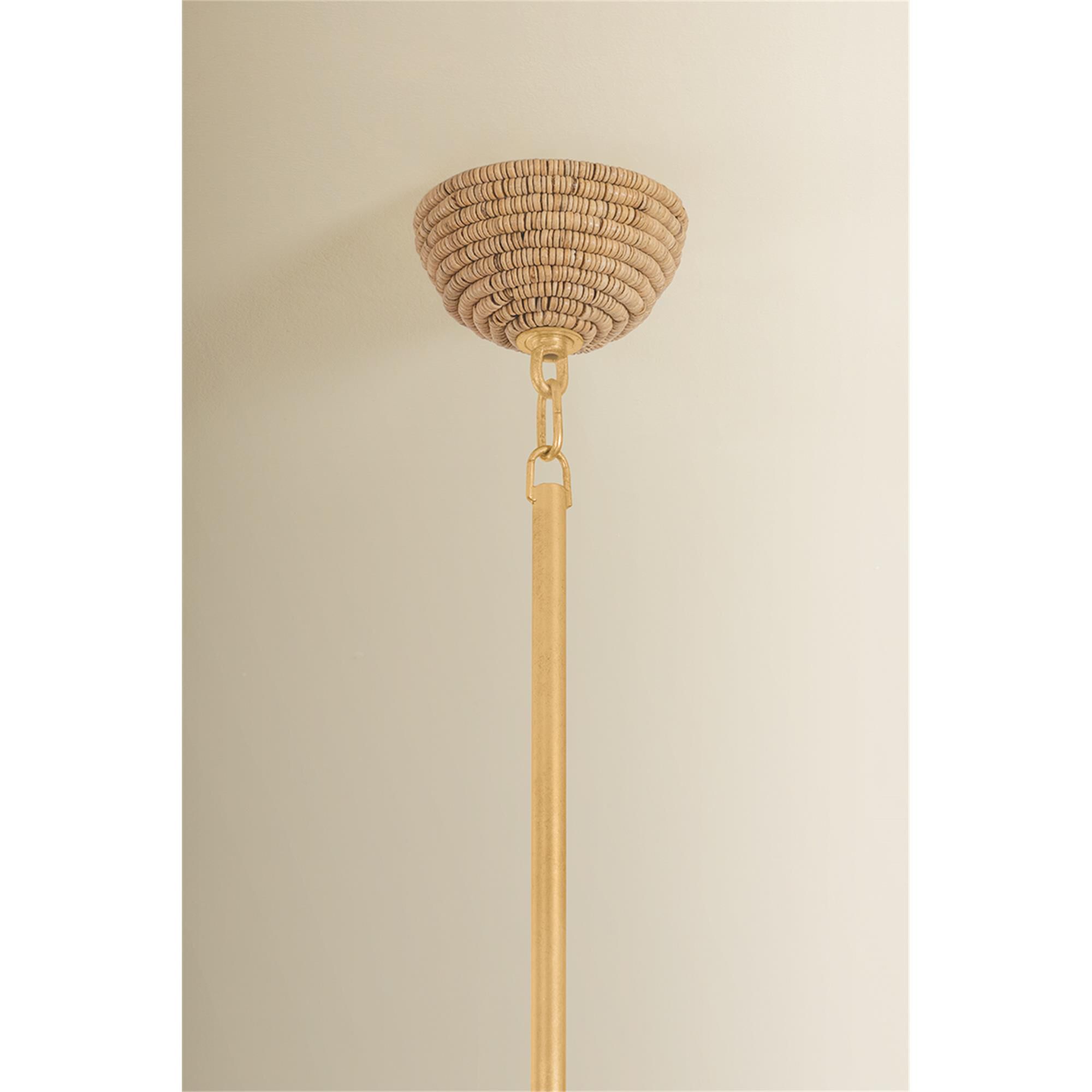 Shown in Vintage Gold Leaf finish and Coco Beads shade