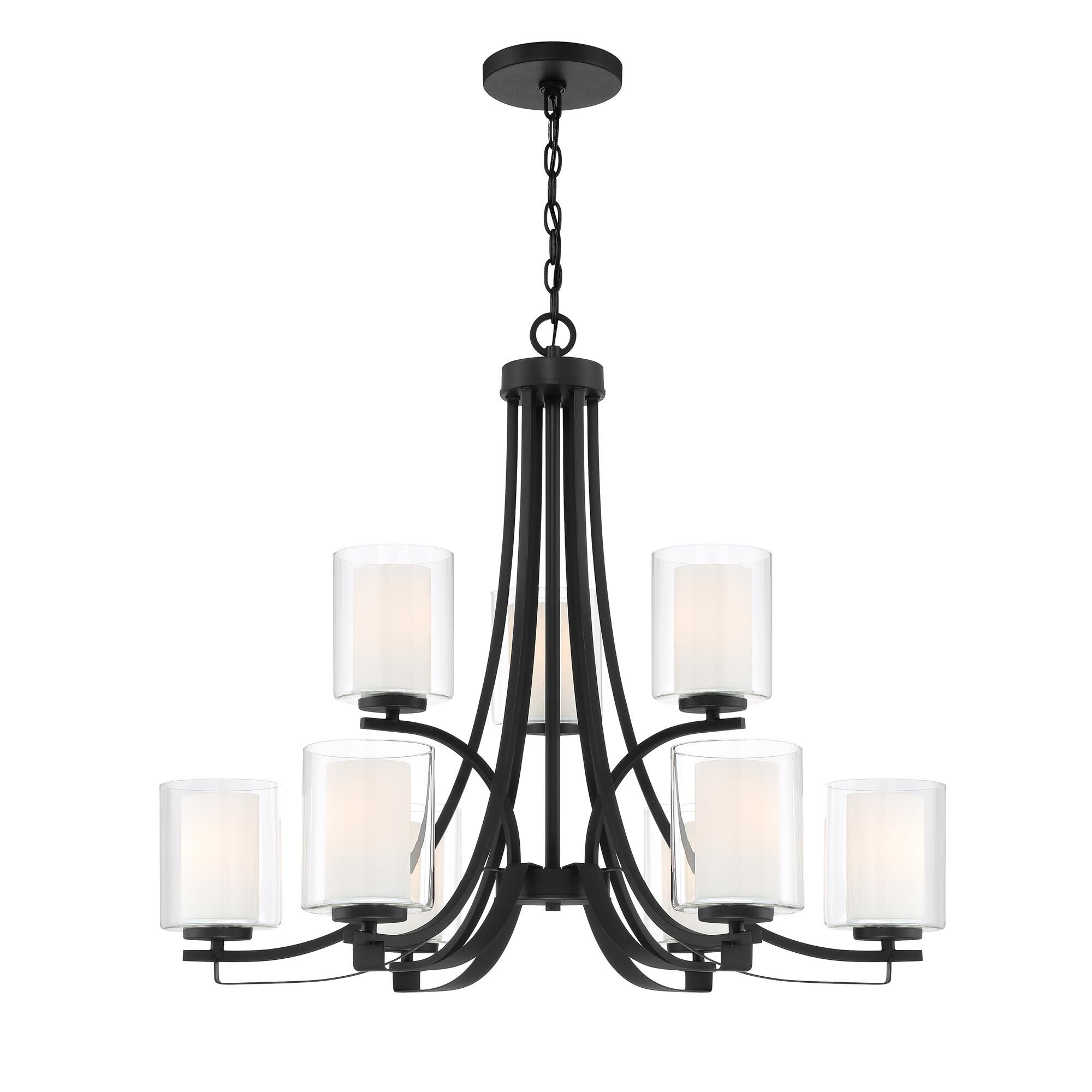 Shown in Sand Coal finish and Etched White glass and Glass shade