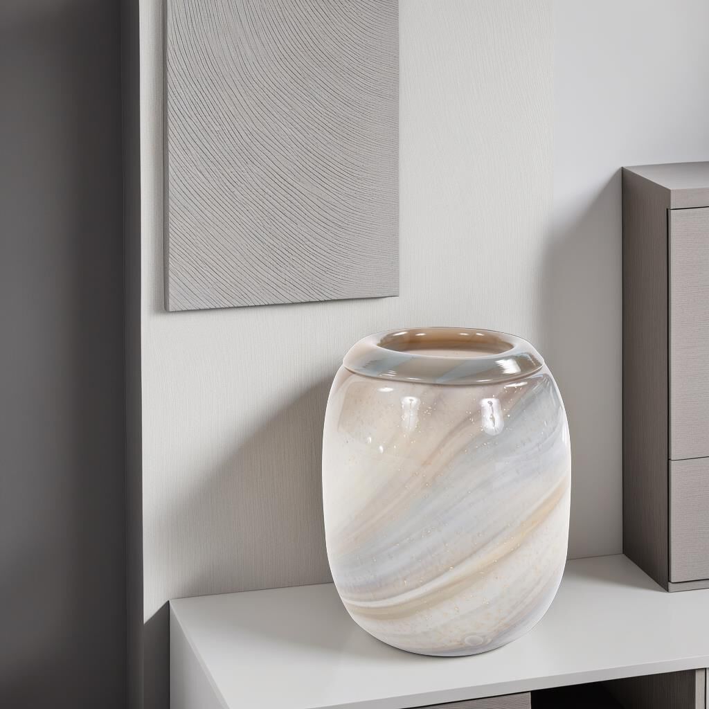 The Sand Art Glass Vase-Urn by Howard Elliott Collection