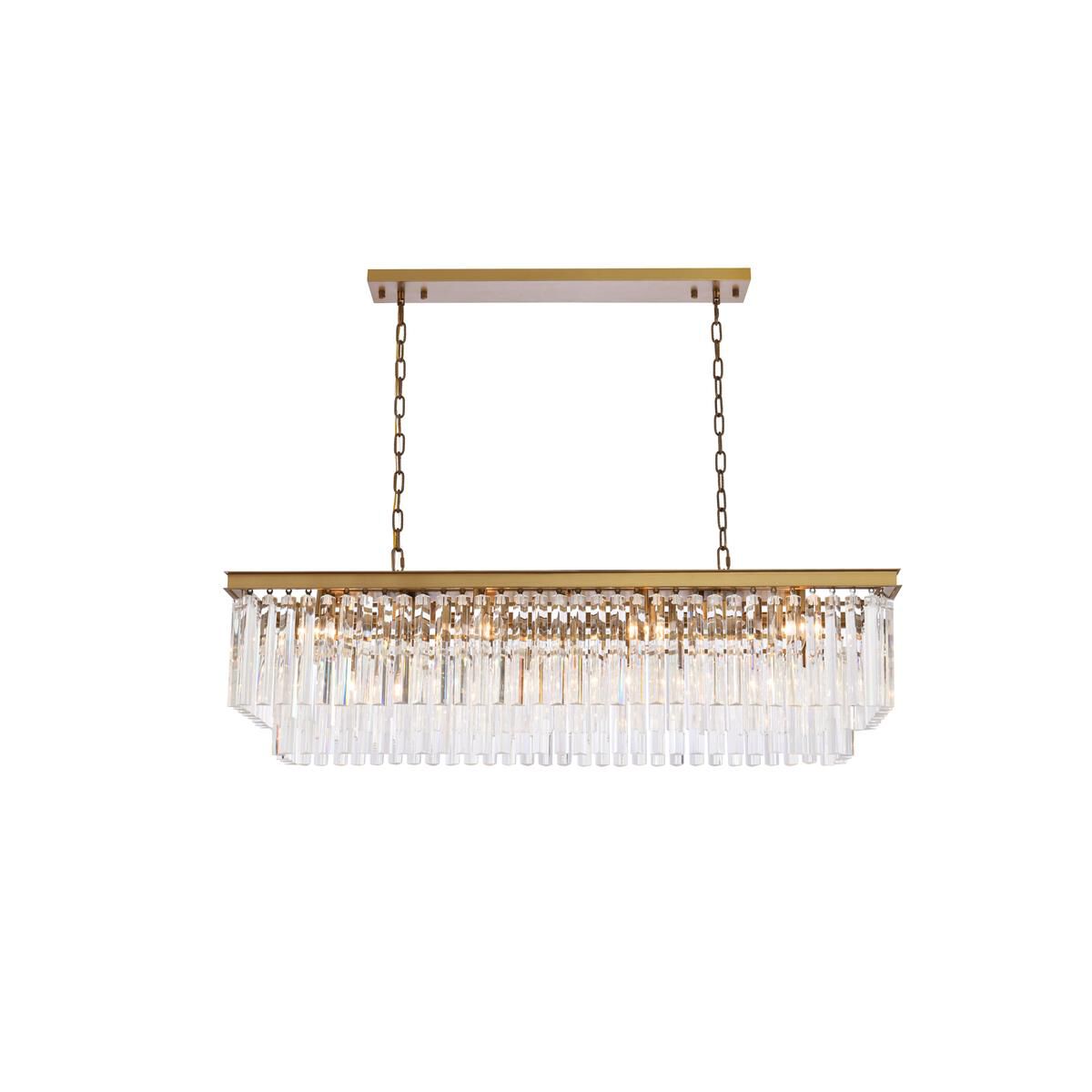 Shown in Satin Gold finish and Clear Royal Cut crystal and Clear accent