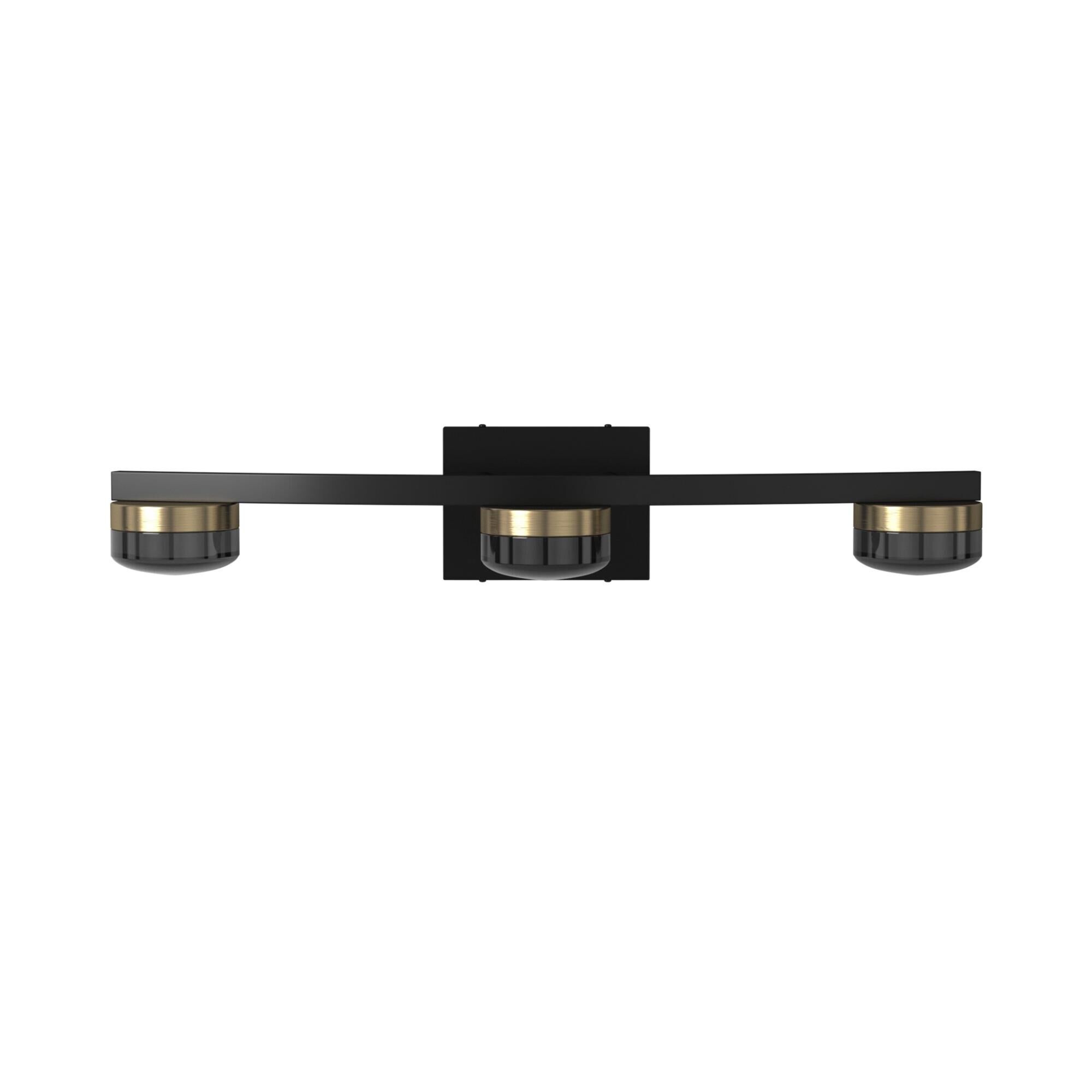 Shown in Matte Black with Brass Accents finish and Opal Artisan glass
