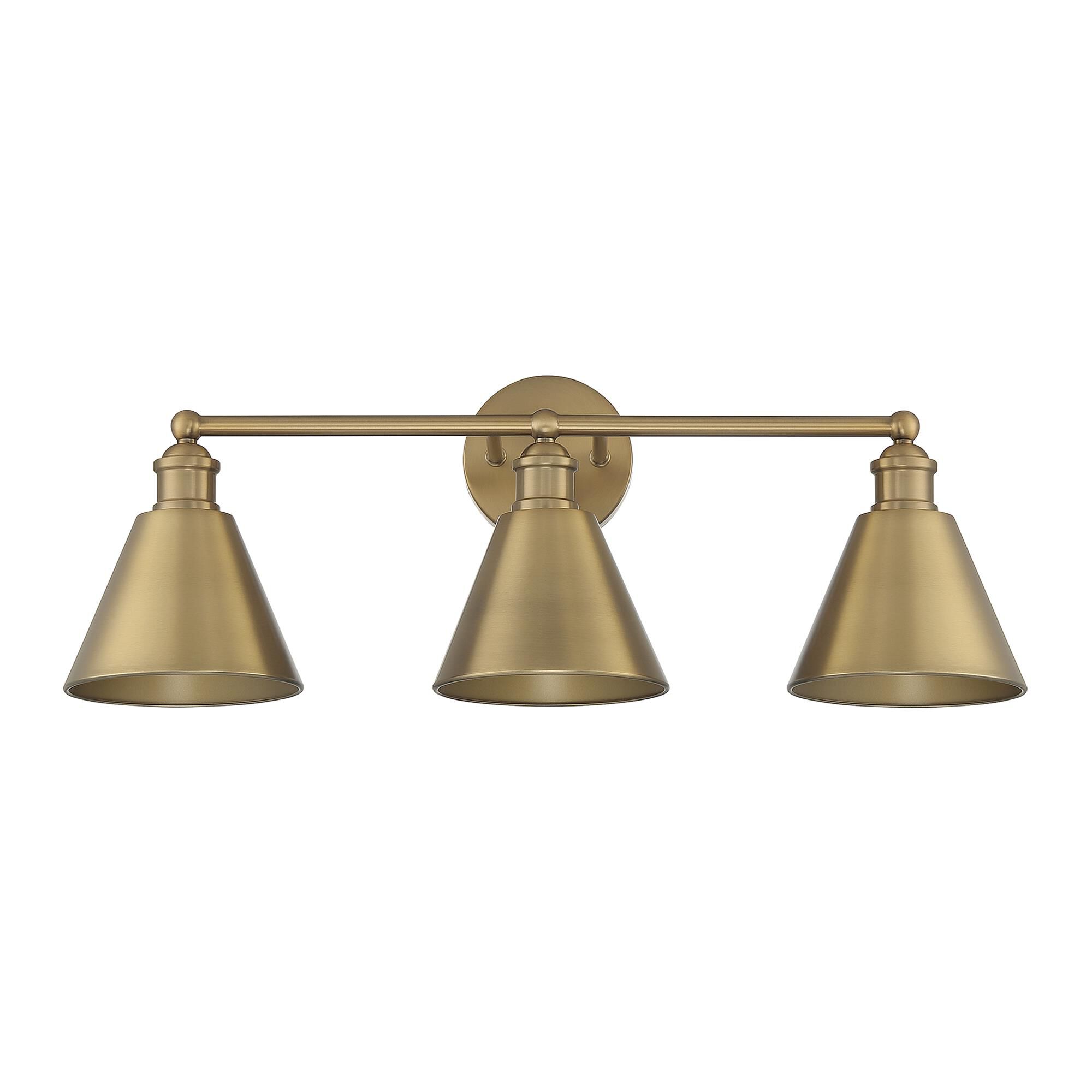 Shown in Natural Brass finish and Natural Brass Metal shade