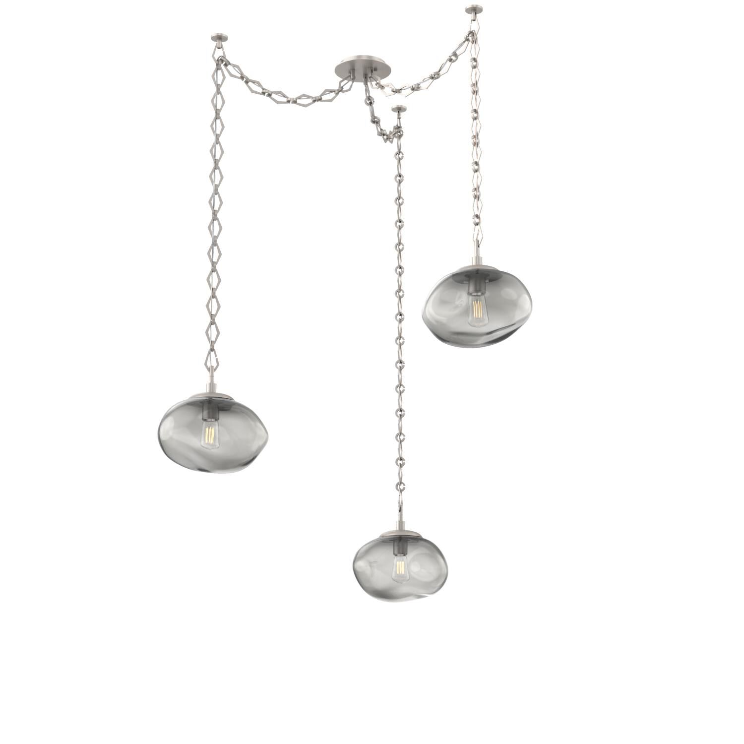 Shown in Beige Silver finish and Smoke glass