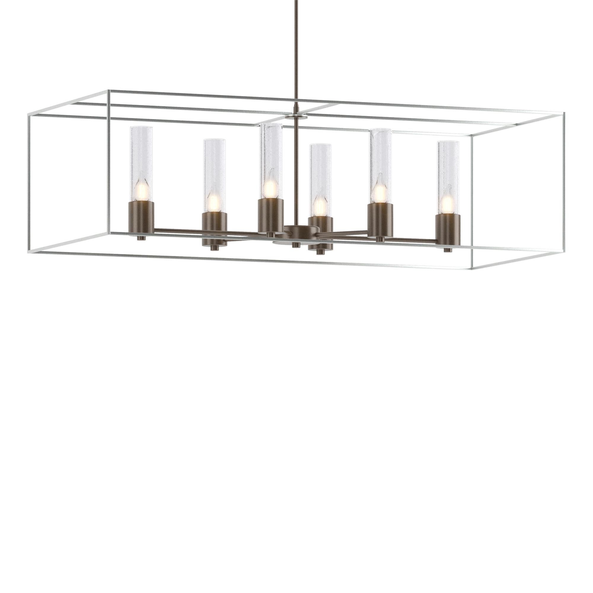 Shown in Bronze finish and Clear glass and Vintage Platinum accent