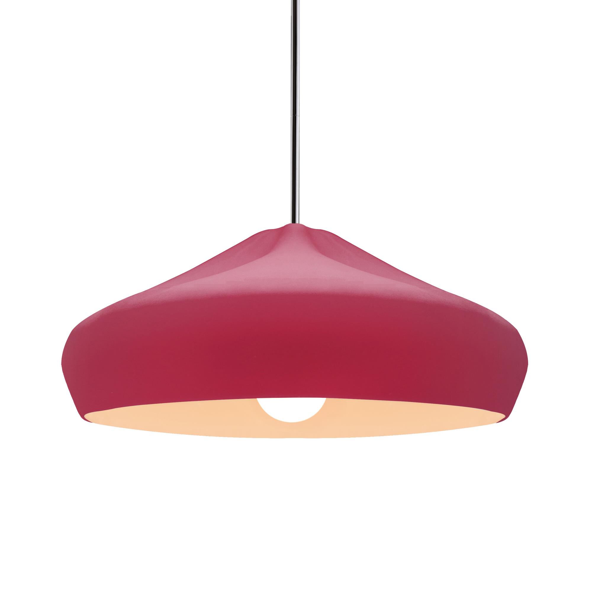Shown in Polished Chrome finish and Cerise shade