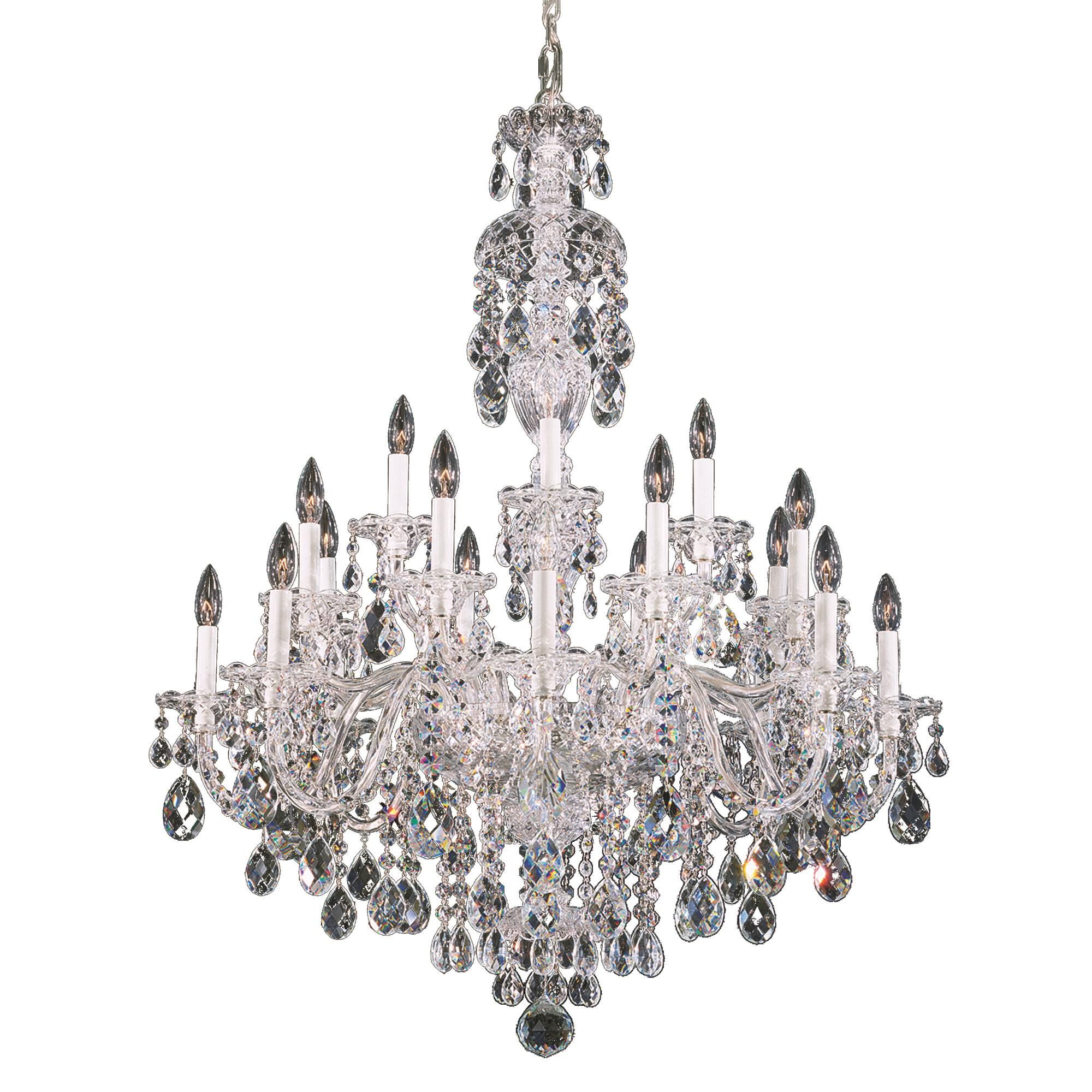 Sterling 34 Inch 20 Light Chandelier by Schonbek