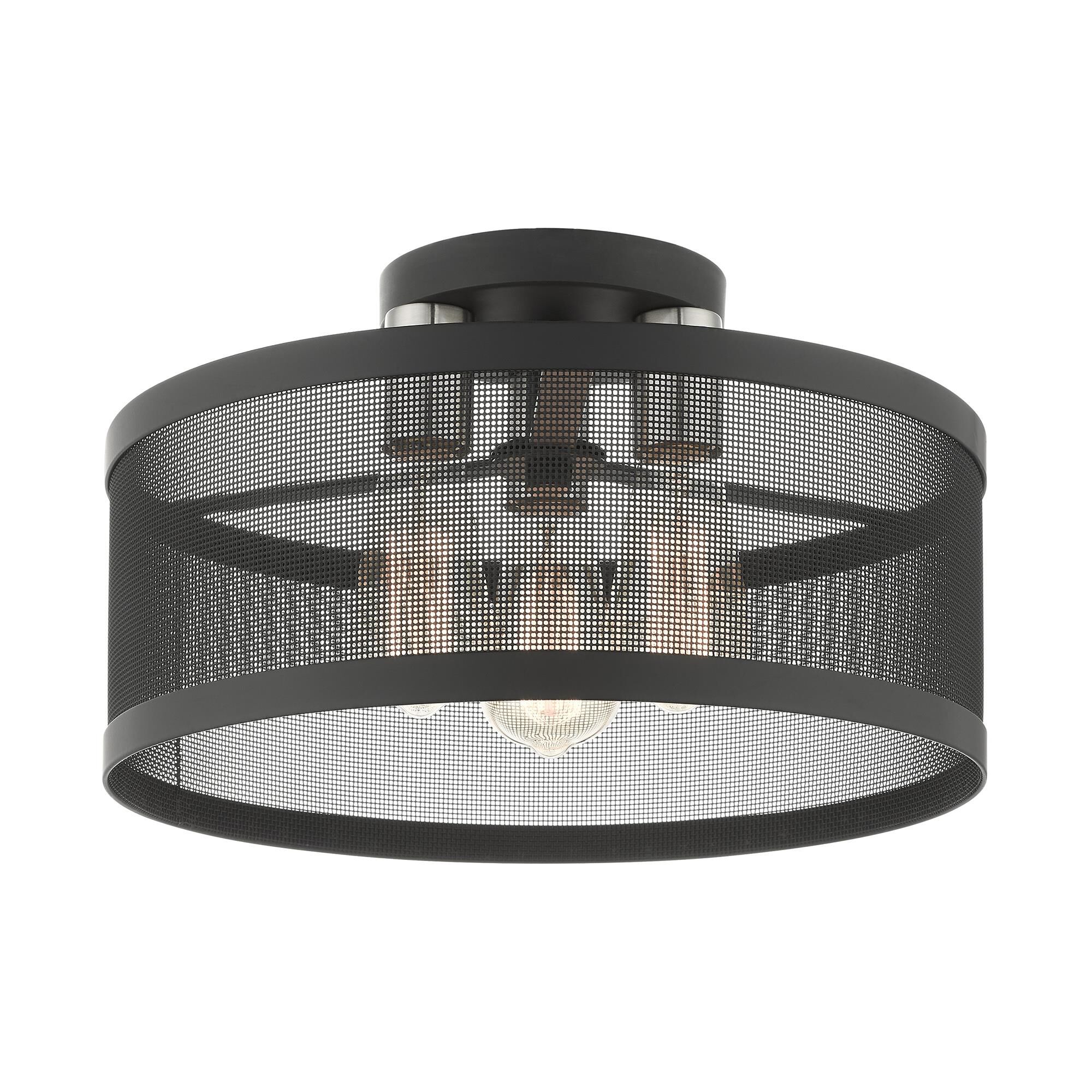 Industro 3 Light Semi Flush Mount by Livex Lighting