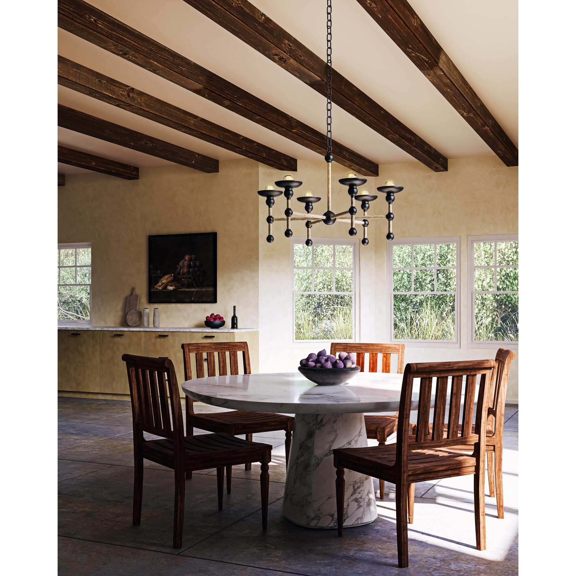 Elisa Carlucci Nadine 6 Light Chandelier by Alora Lighting