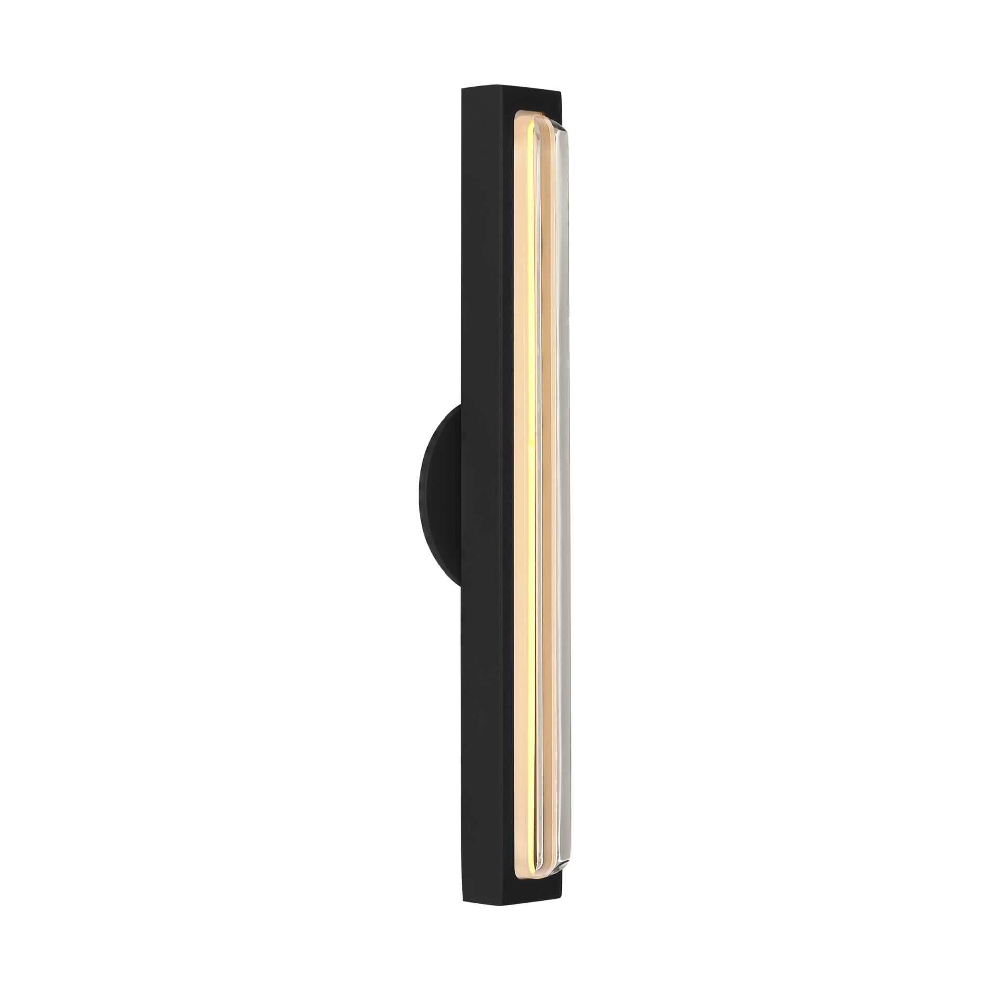 Shown in Nightshade Black finish and Clear Crystal glass