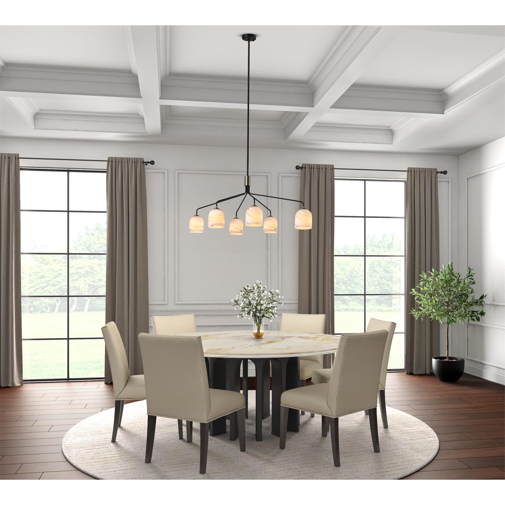 S&C Crema 41 Inch Chandelier,