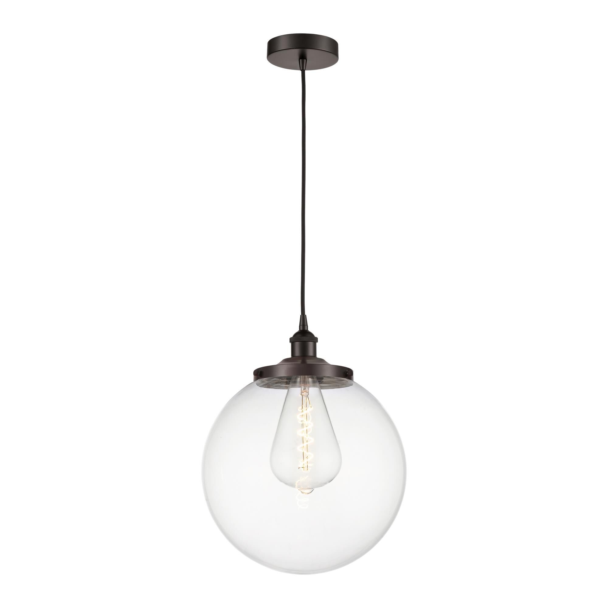 Shown in Oil Rubbed Bronze finish and Clear glass