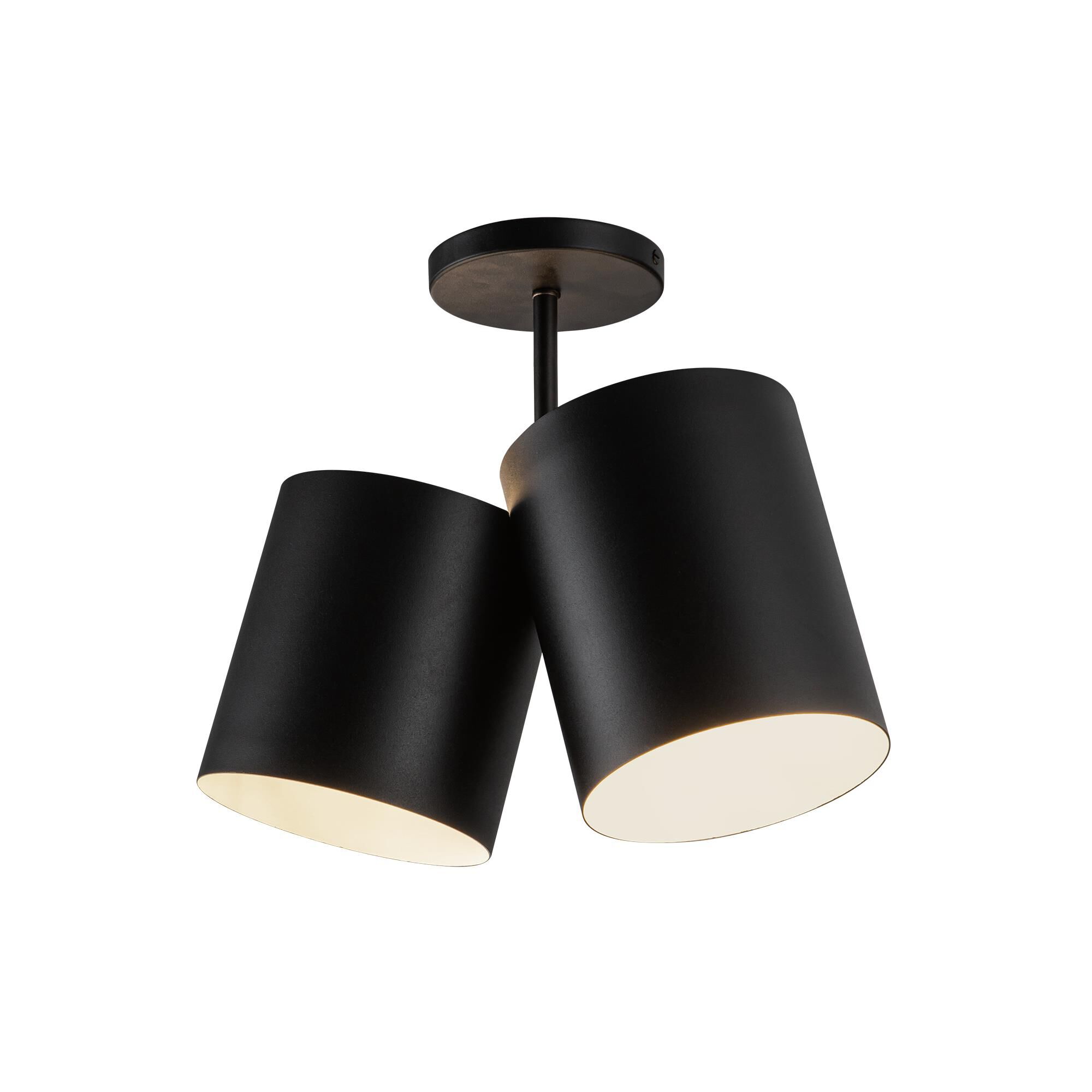 Shown in Black finish and Steel shade