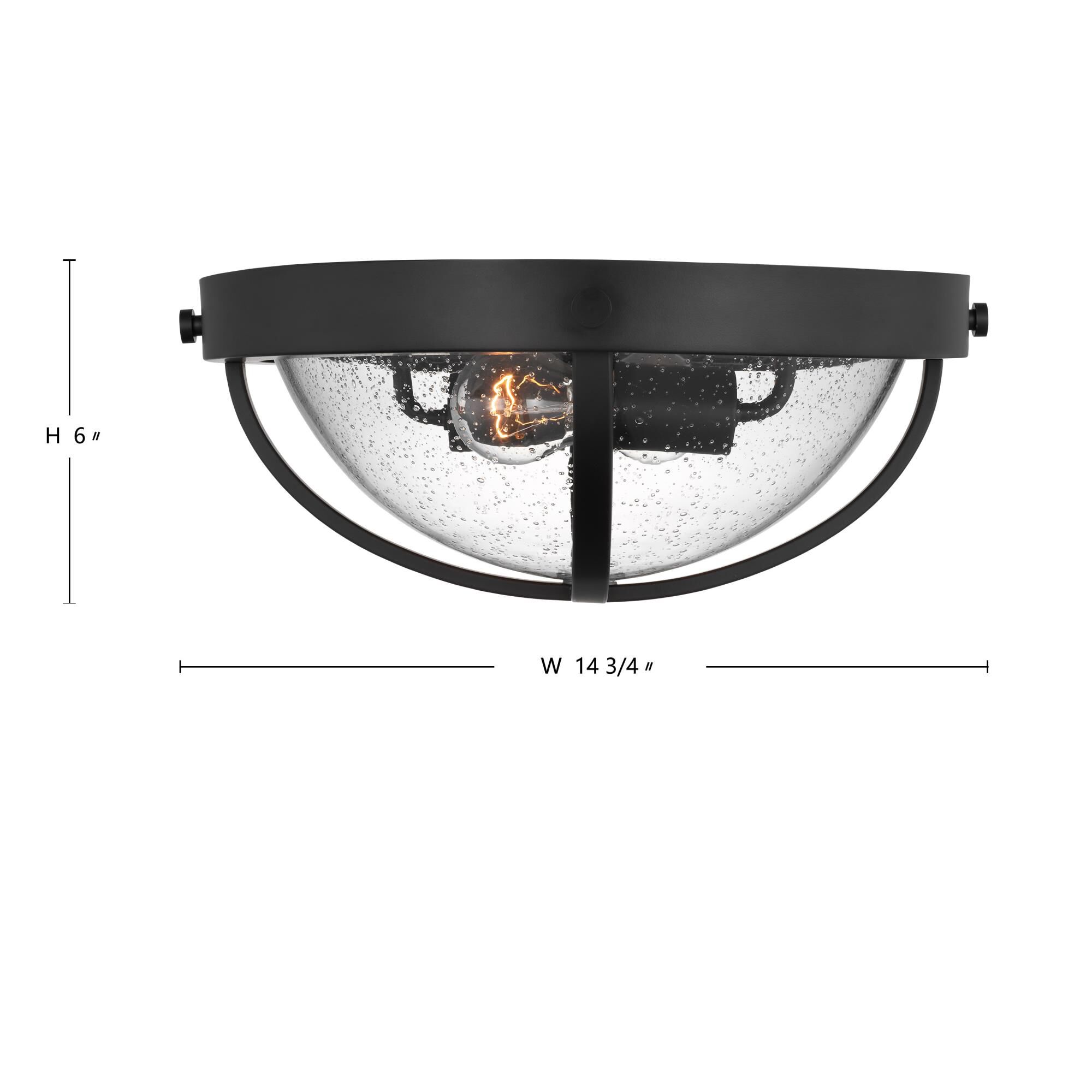 Lincoln 14 Inch 2 Light Flush Mount by Nuvo Lighting