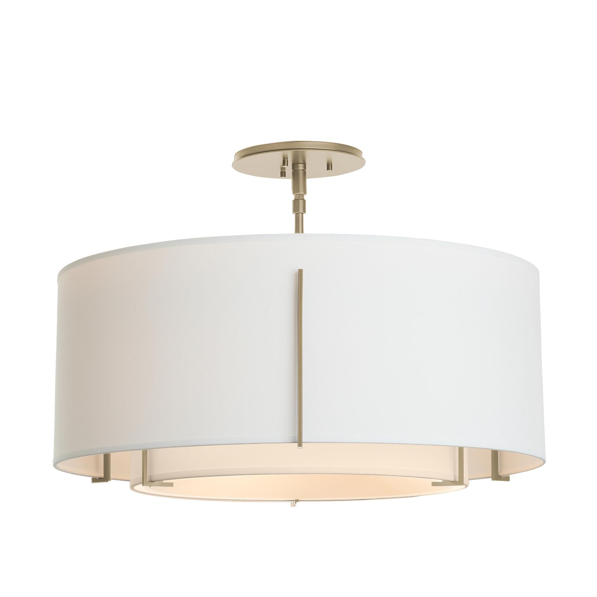 Exos 22 Inch 3 Light Semi Flush Mount by Hubbardton Forge