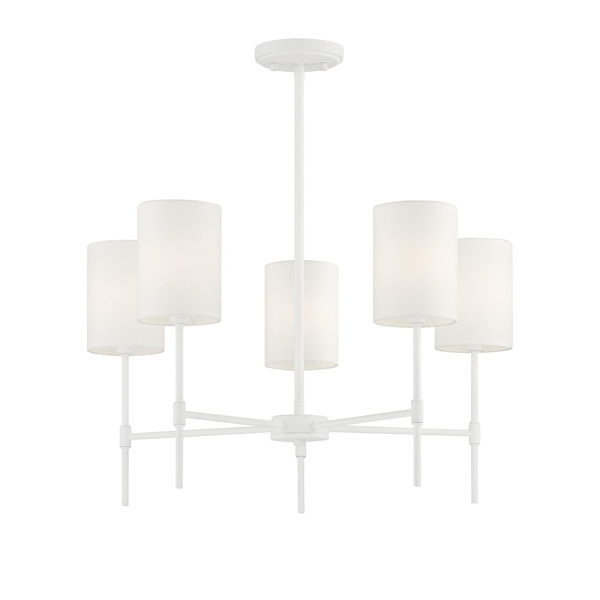 Shown in Bisque White finish and White Fabric shade