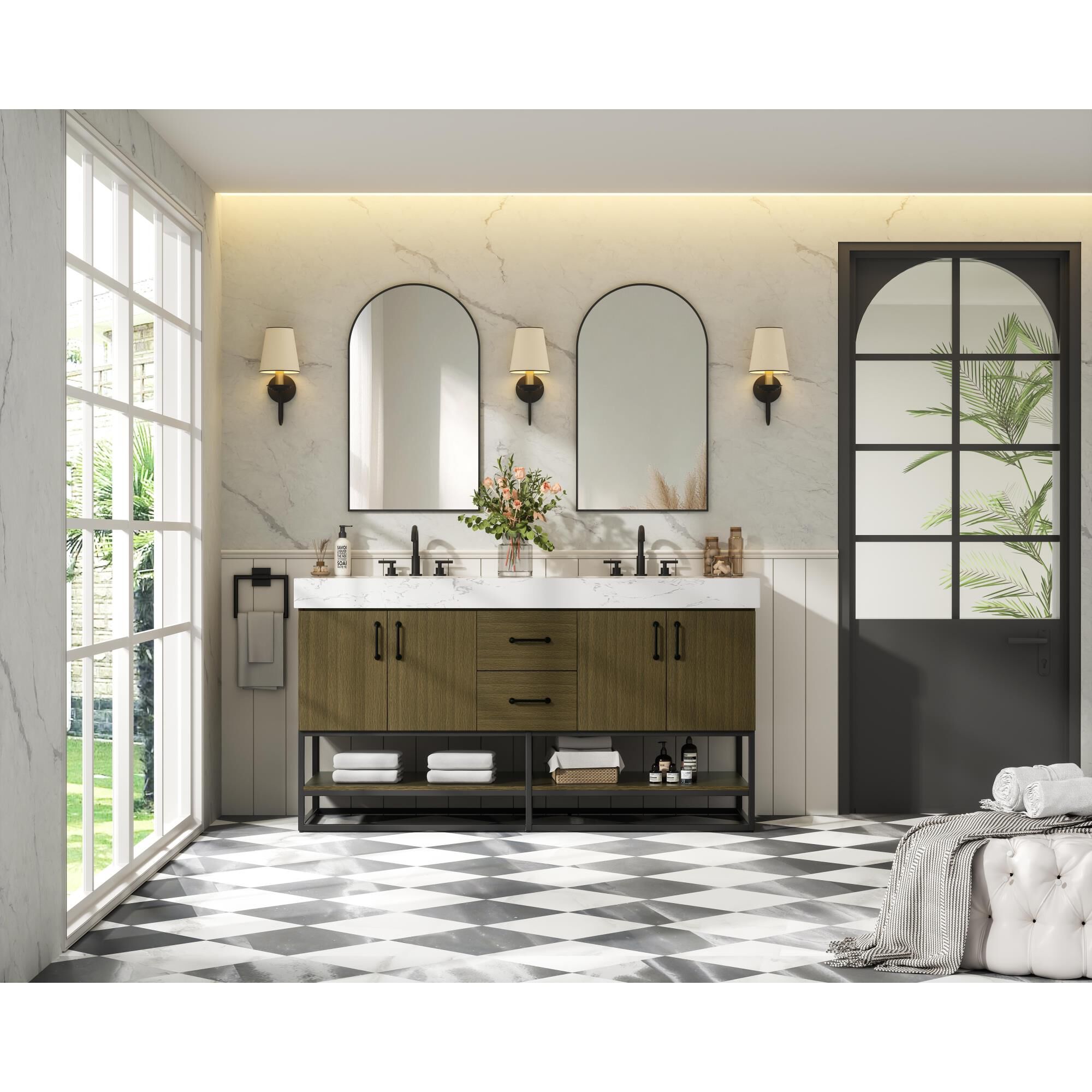 Caroline 60 Inch Bath Vanity by Elegant Dcor