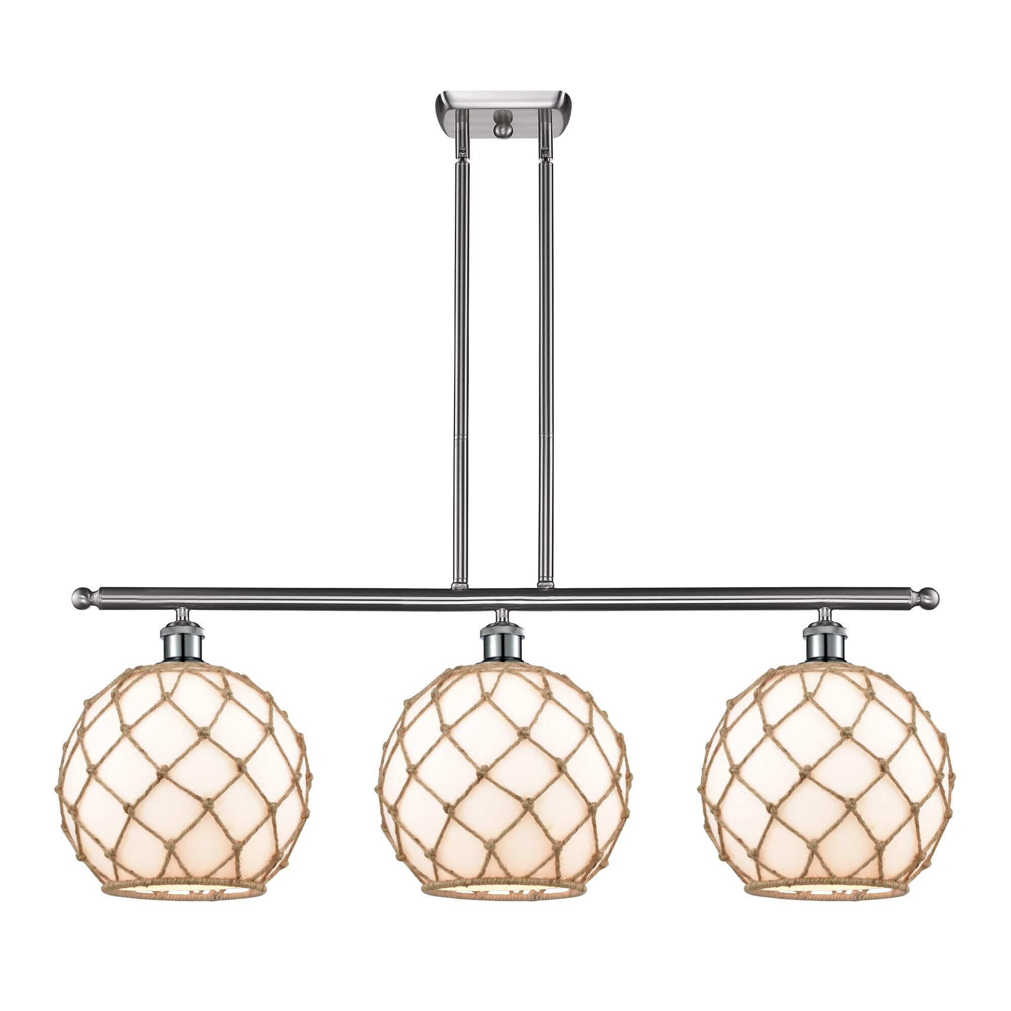 Bruno Marashlian Large Farmhouse Rope 37 Inch Linear Suspension Light by Innovations Lighting