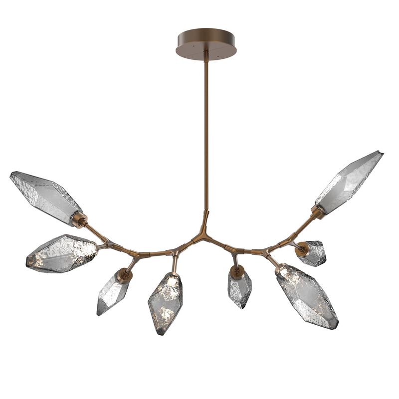 Rock Crystal 53 Inch 8 Light Linear Chandelier by Hammerton Studio