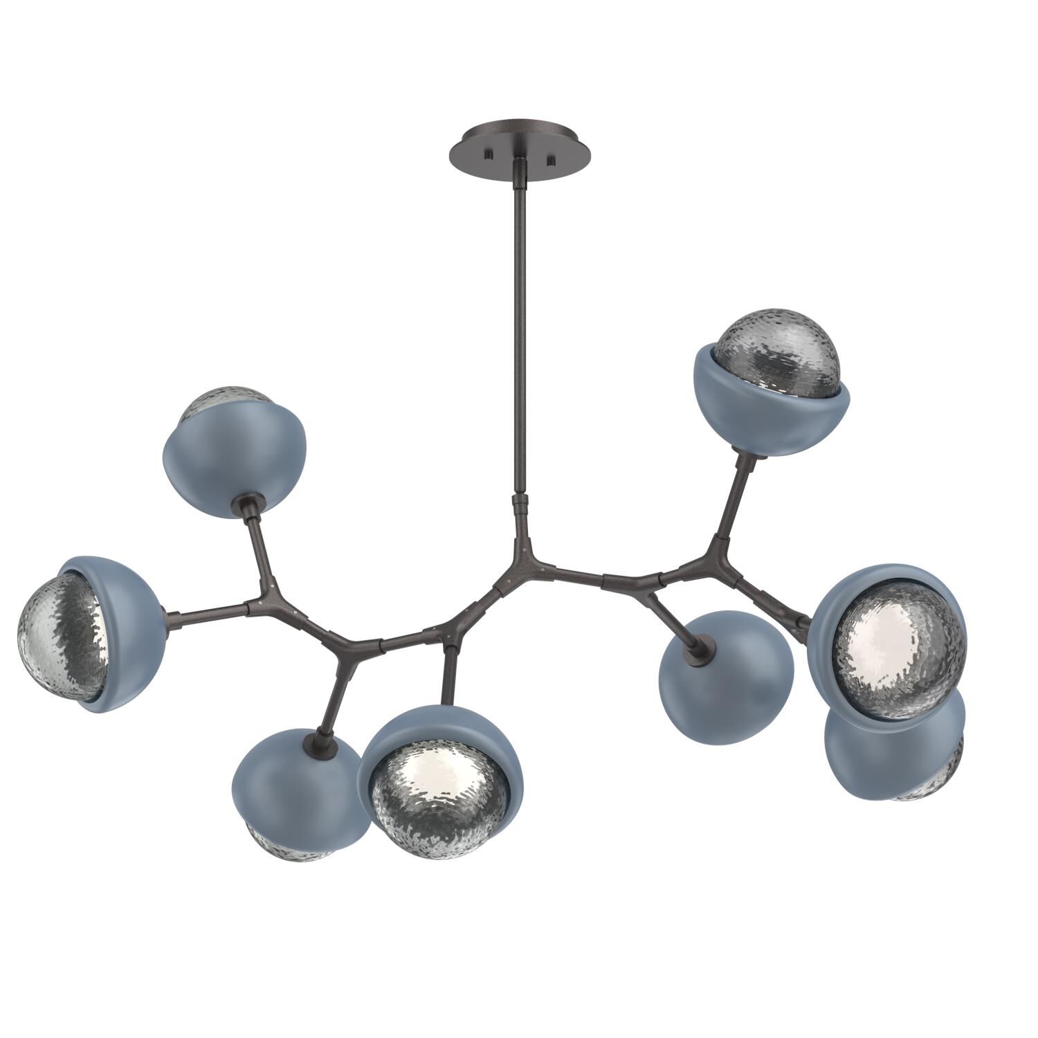 Shown in Graphite finish and Smoke glass and Poppy Blue accent