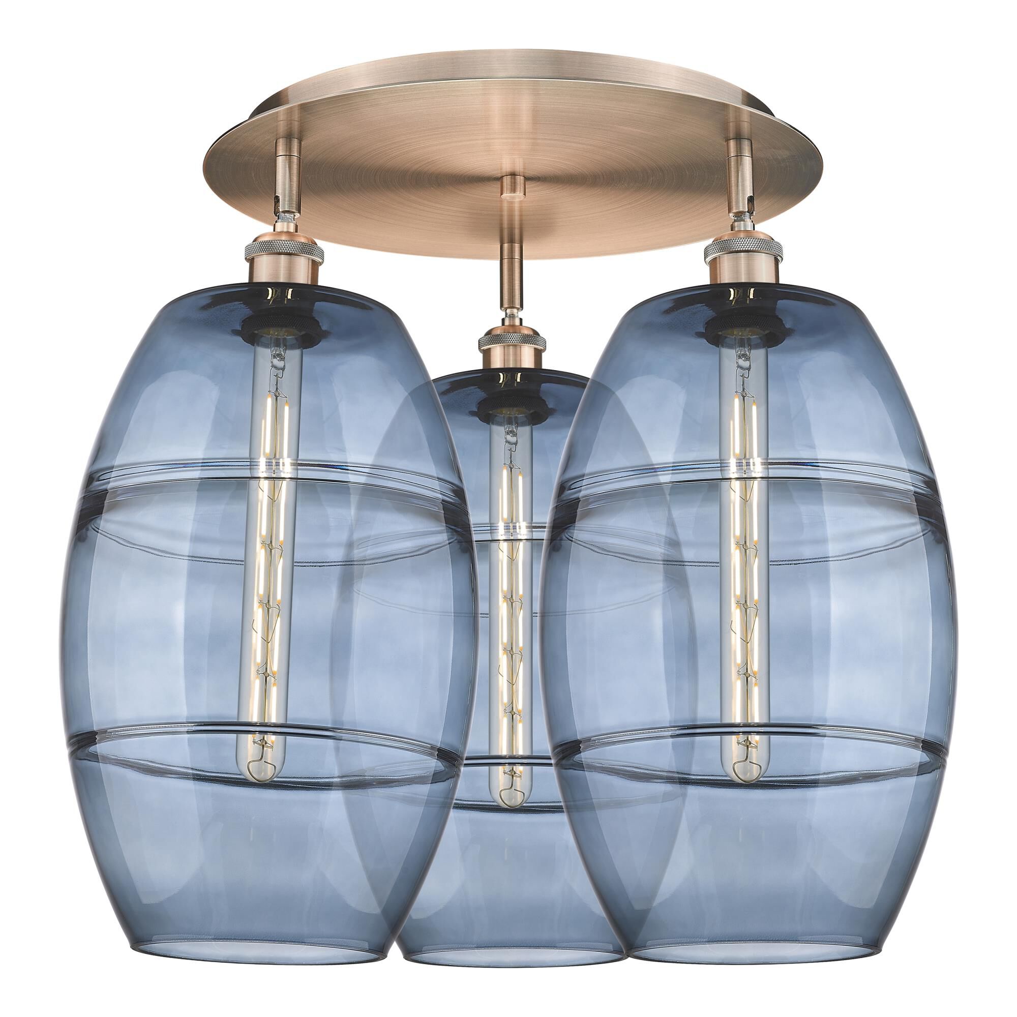 Shown in Antique Copper finish and Clear glass