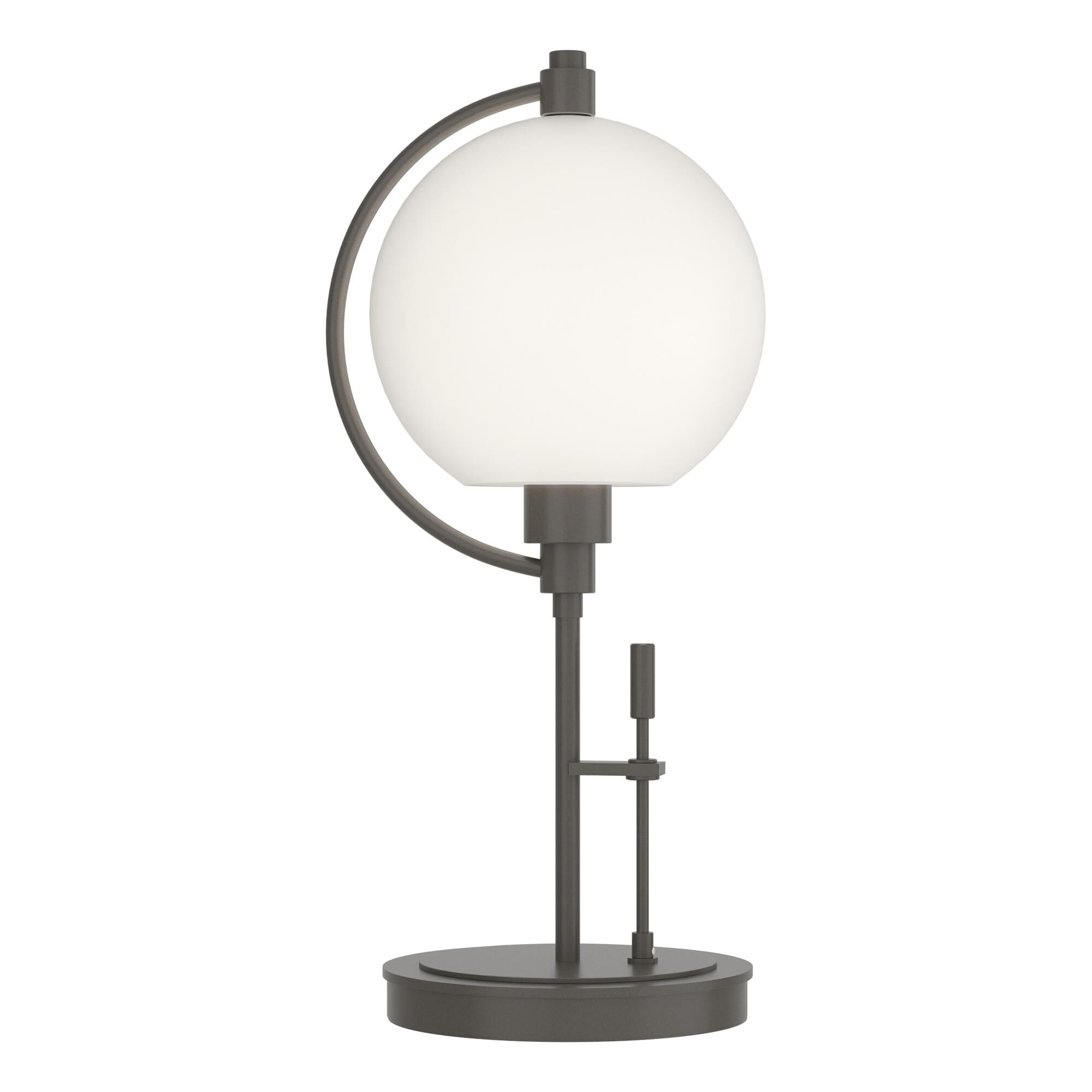 Shown in Dark Smoke finish and Opal  glass