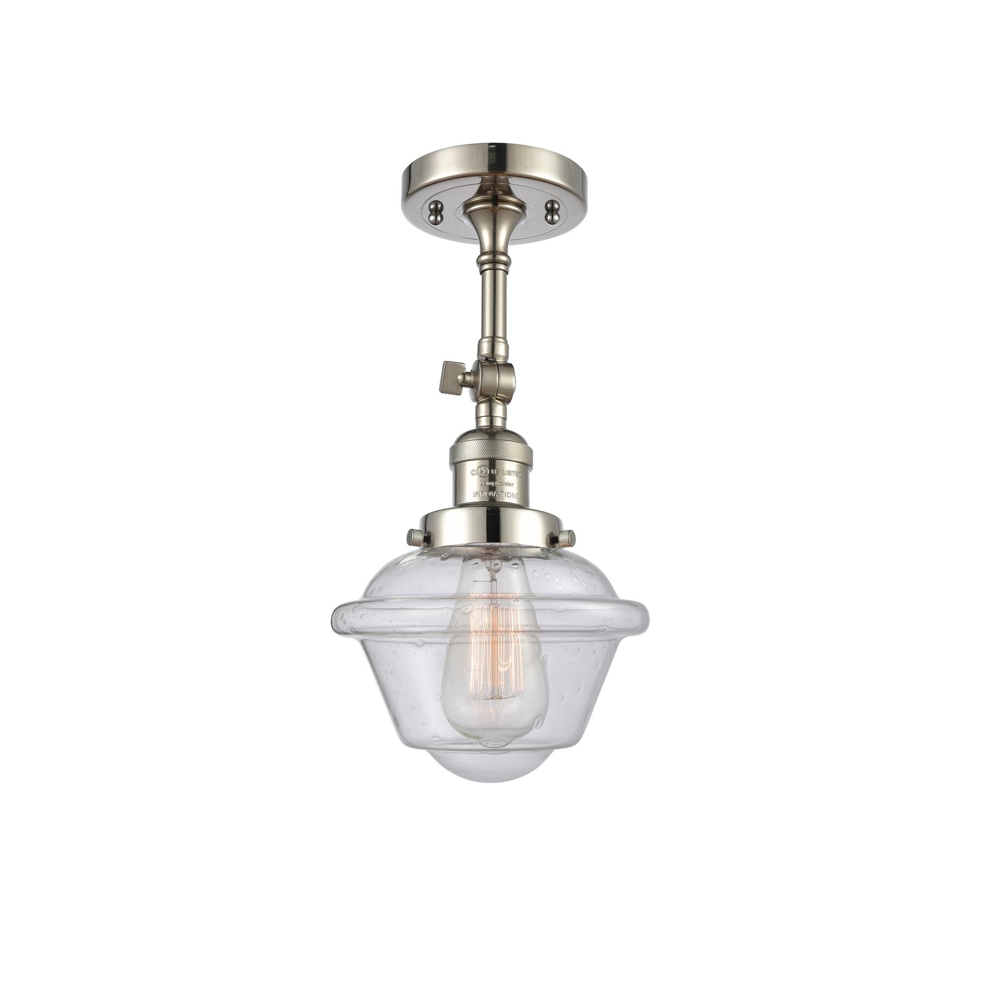 Bruno Marashlian Small Oxford 7 Inch 1 Light Semi Flush Mount by Innovations Lighting