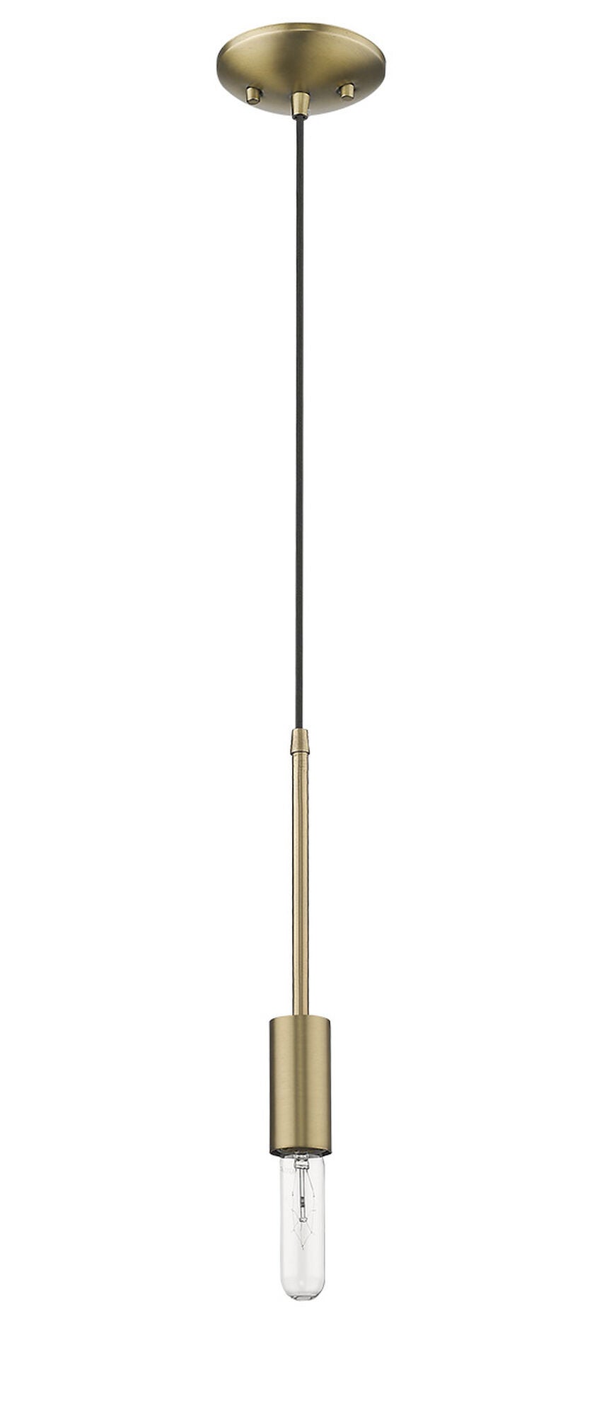 Shown in Aged Brass finish and -- glass and -- shade