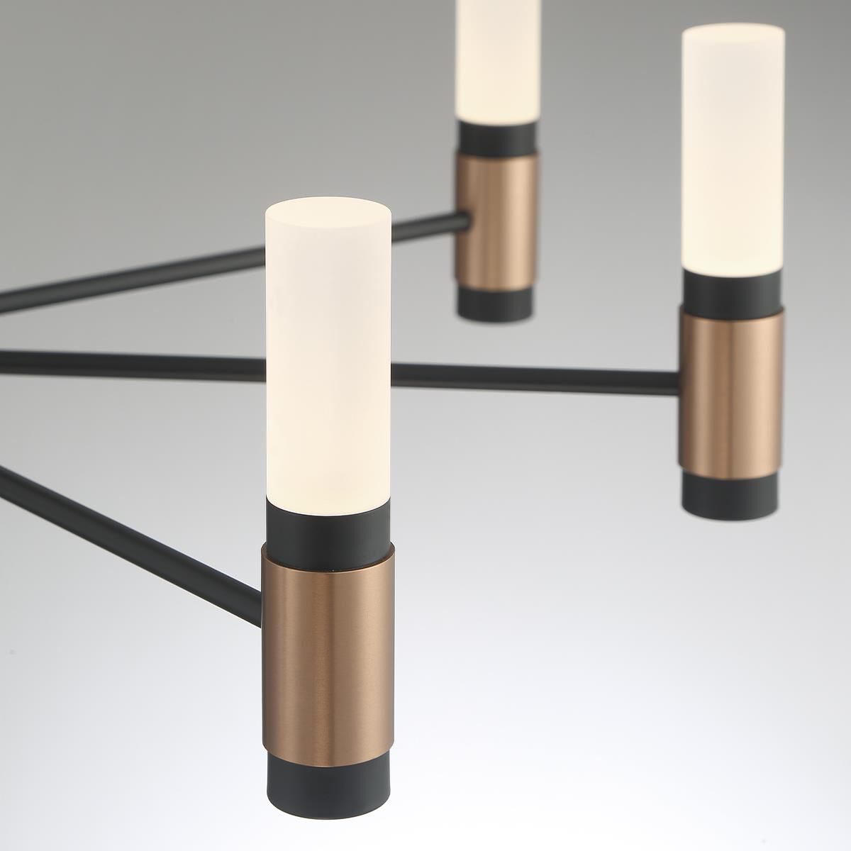 Shown in Black and Brass finish and Frosted Etched glass