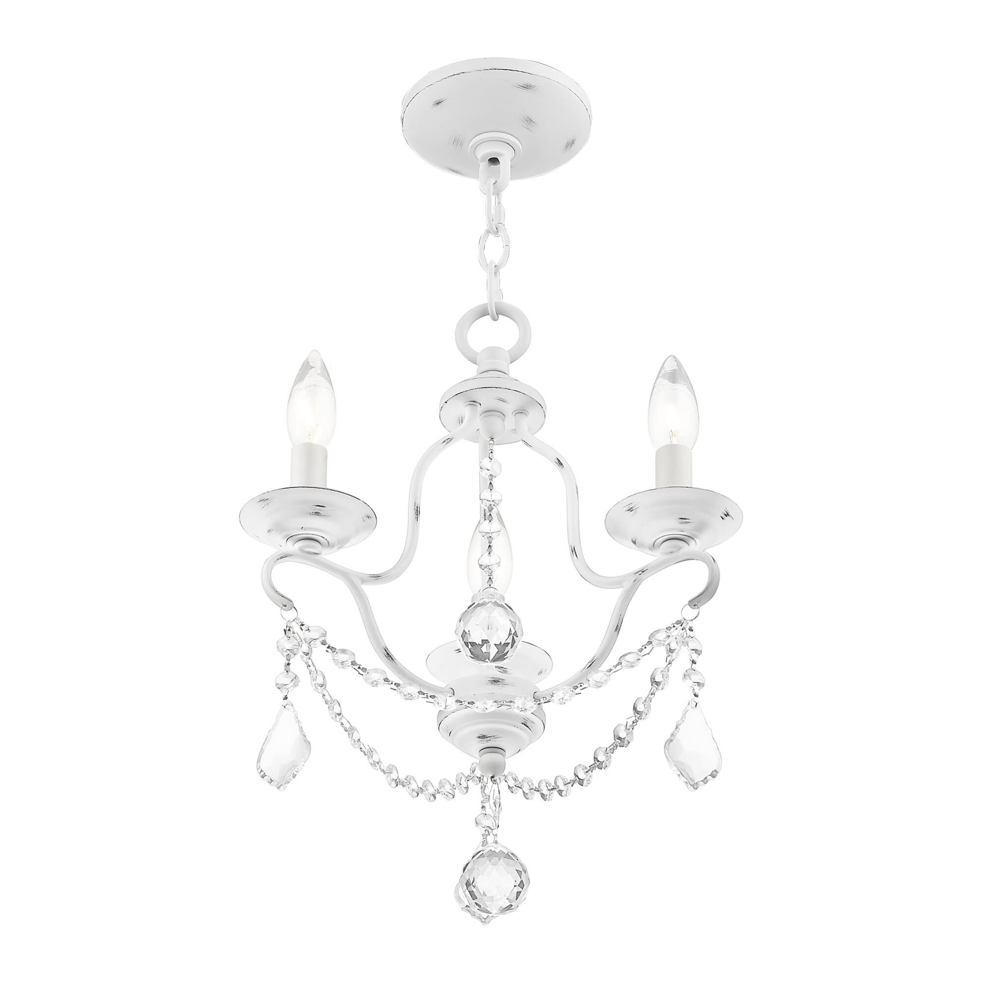 Chesterfield 12 Inch 3 Light Mini Chandelier by Livex Lighting
