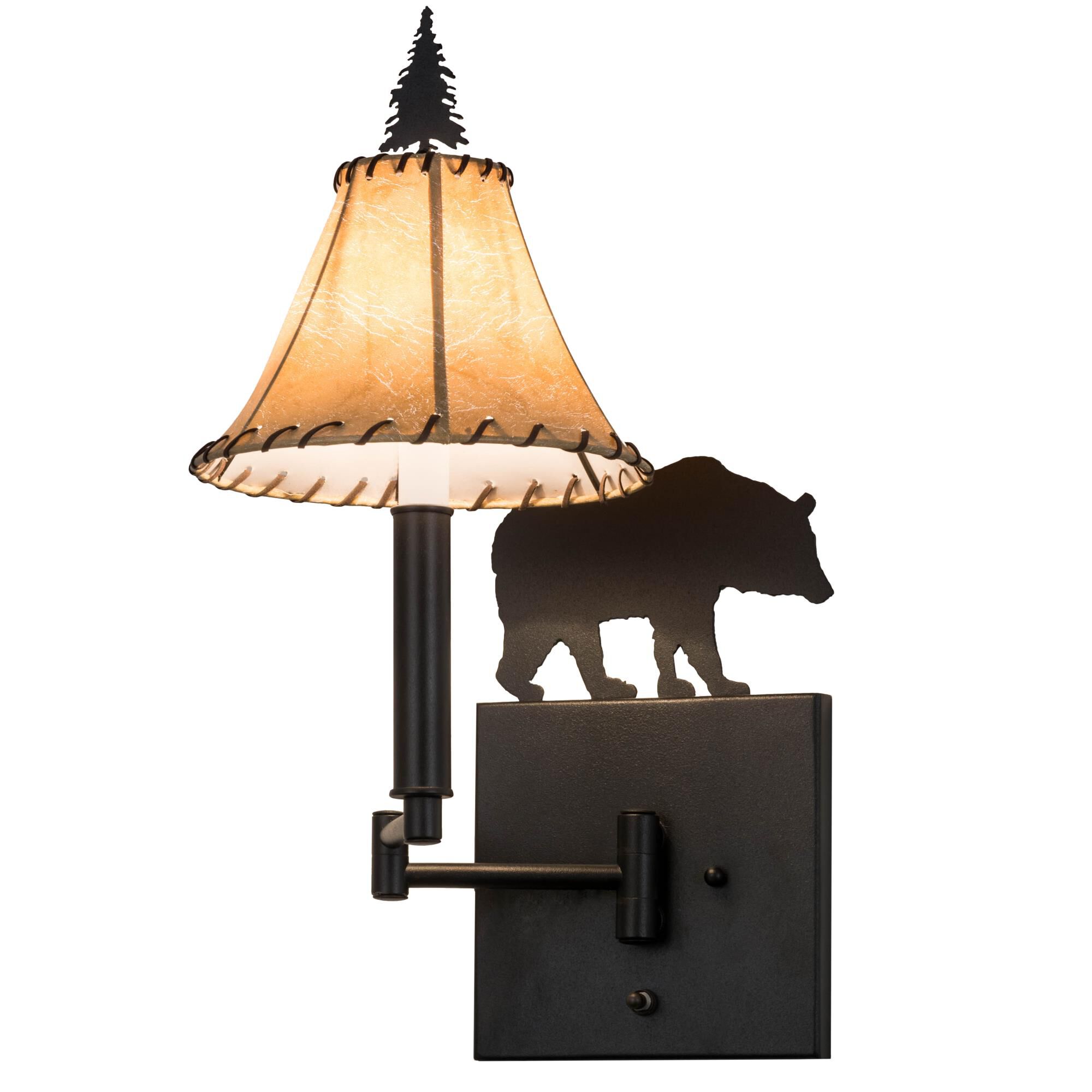 Black Bear Wall Swing Lamp by Meyda Lighting