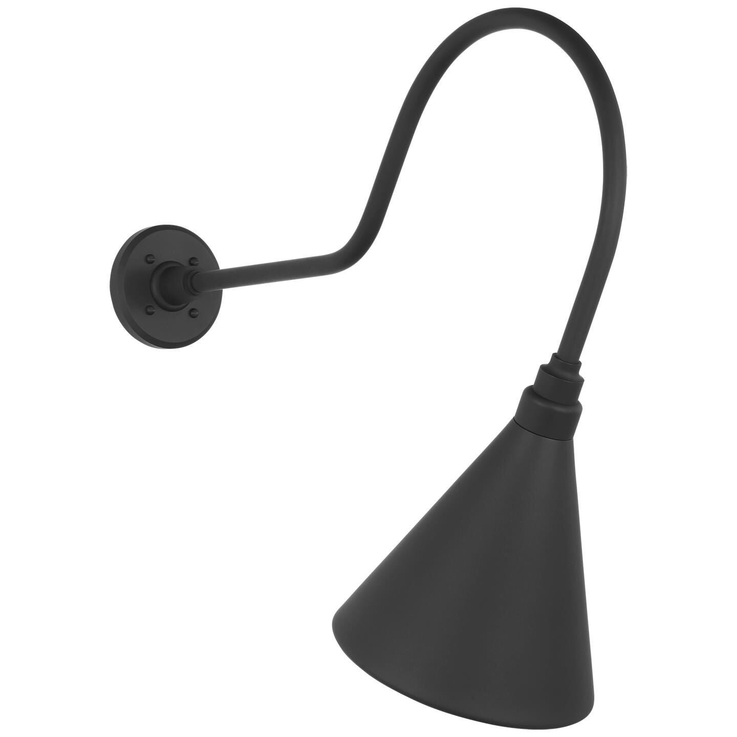 Shown in Matte Black finish and Black shade