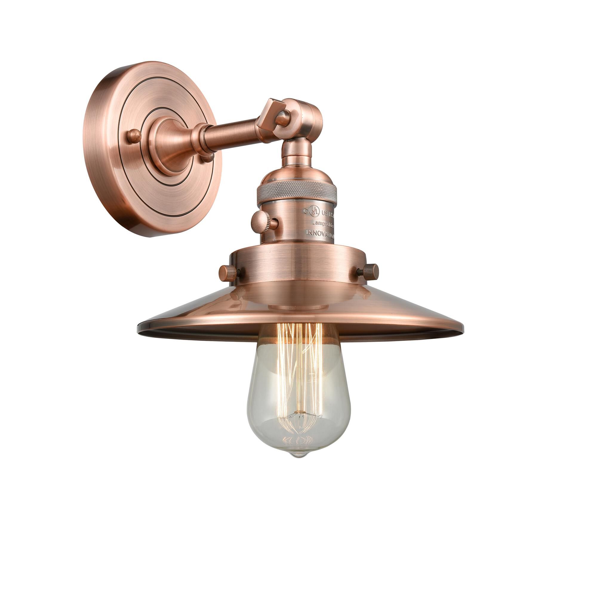 Shown in Antique Copper finish and Antique Copper glass and Antique Copper shade and No Accent accent
