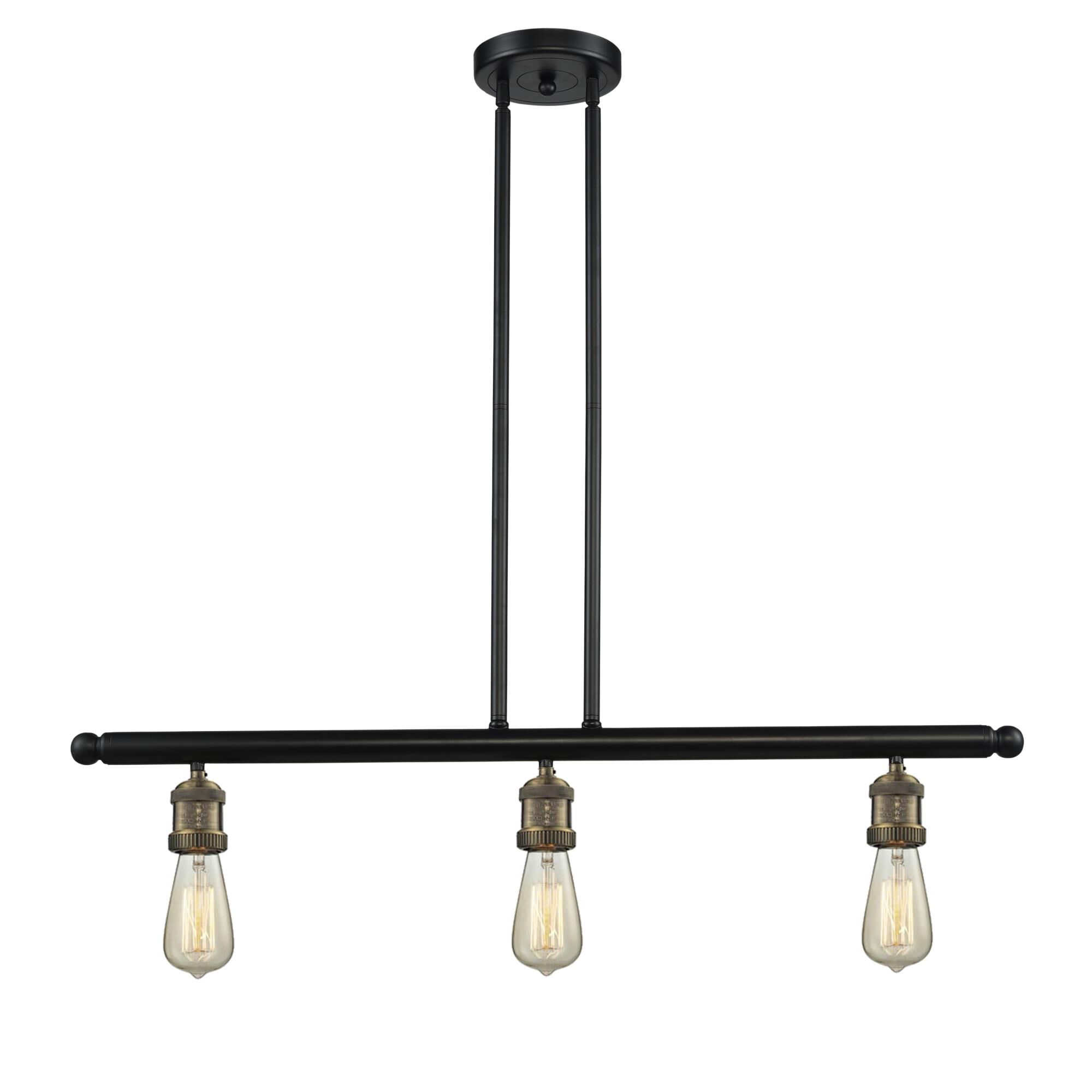 Bruno Marashlian Bare Bulb 36 Inch 3 Light Linear Suspension Light by Innovations Lighting