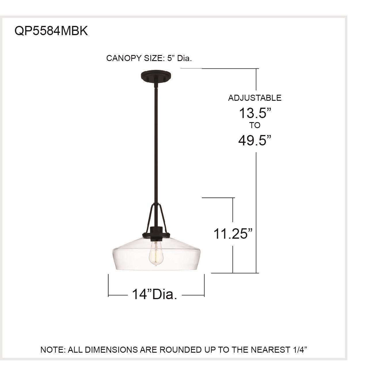 Quoizel Haven 14 Inch Large Pendant