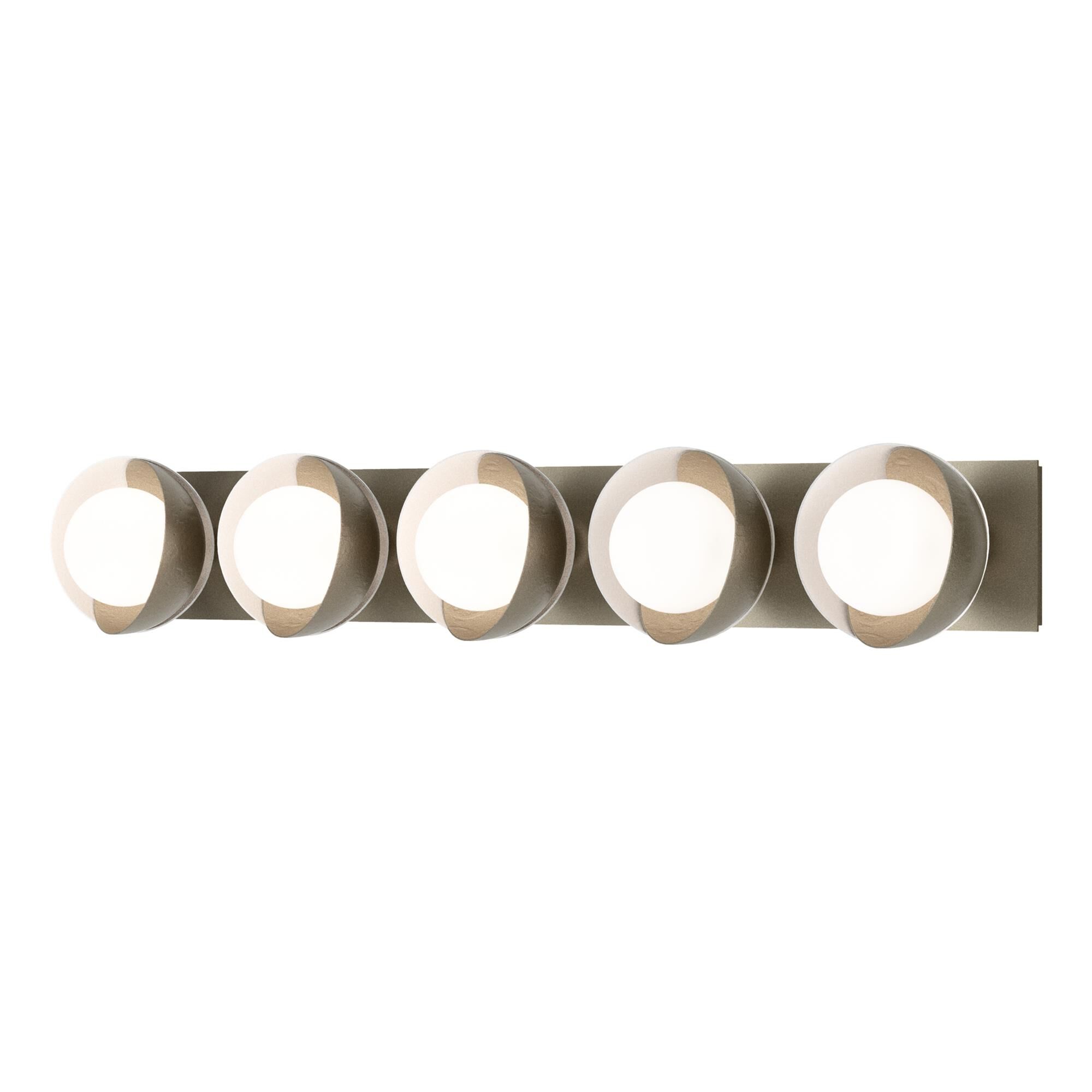Shown in Soft Gold finish and Opal glass