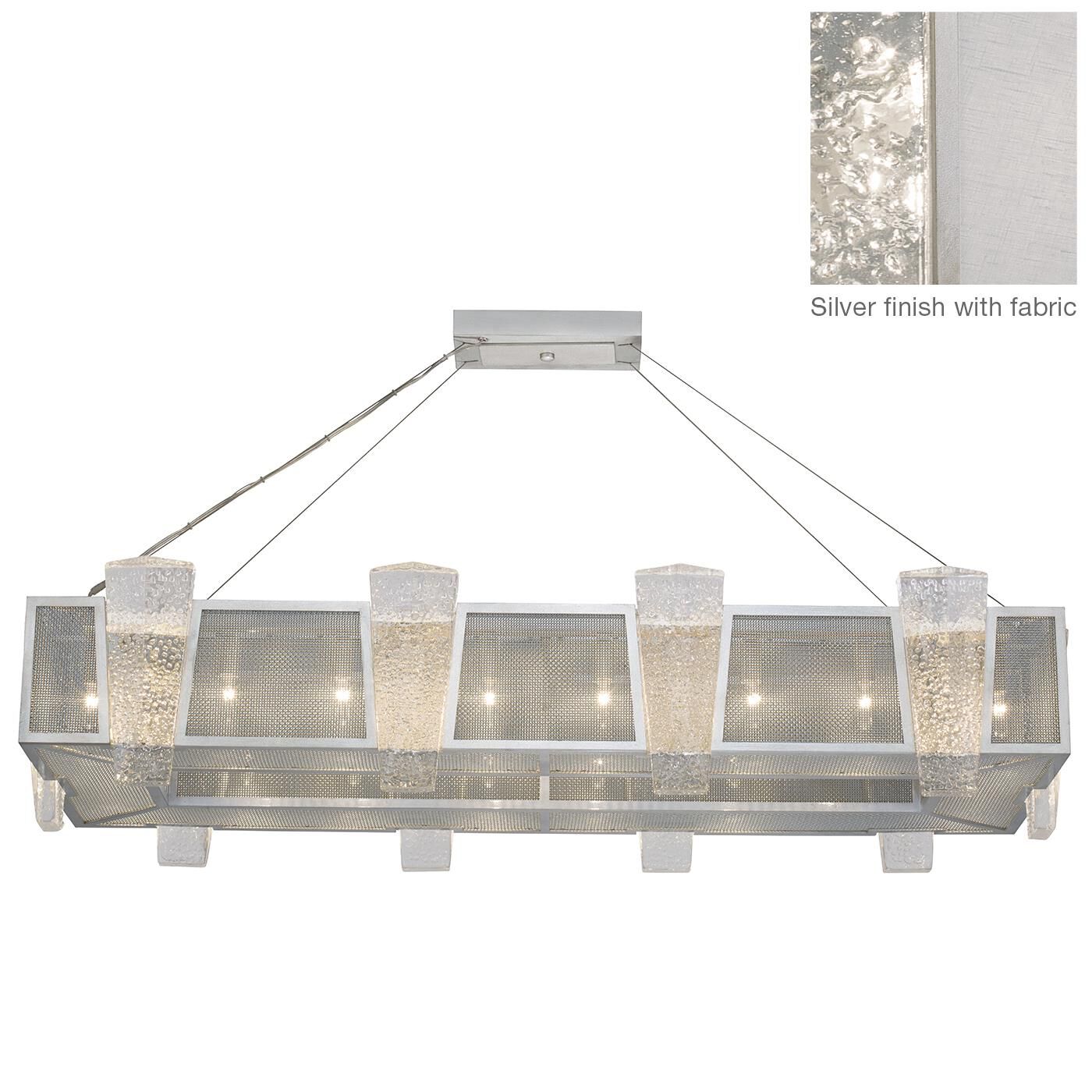 Shown in Silver finish and False crystal and True glass