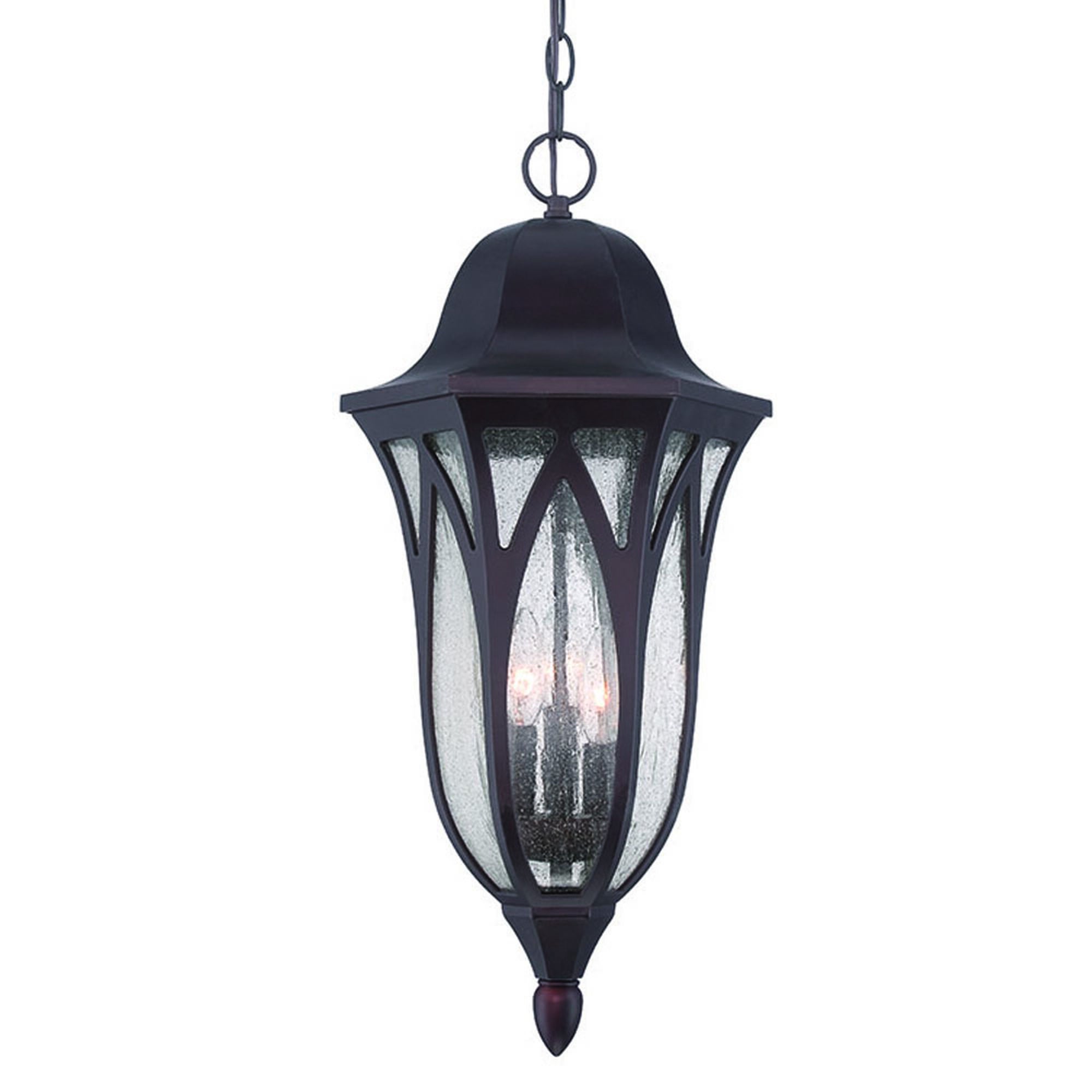 Shown in Architectural Bronze finish and Clear glass and Clear Seeded Glass Panes shade