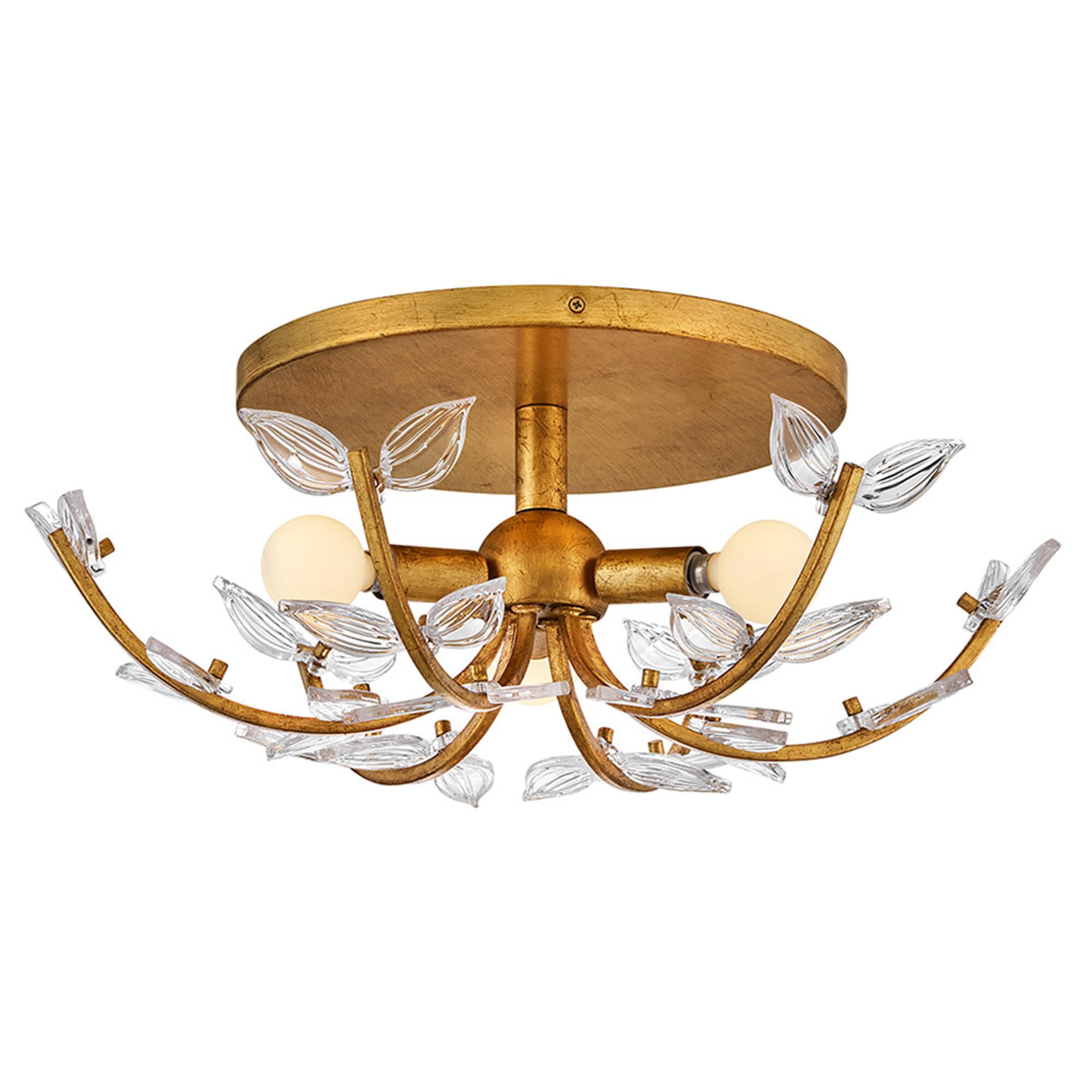 Aliso 20 Inch 3 Light Semi Flush Mount,