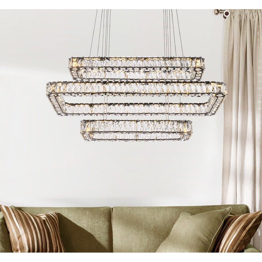 Shown in Black finish and Clear Royal Cut crystal