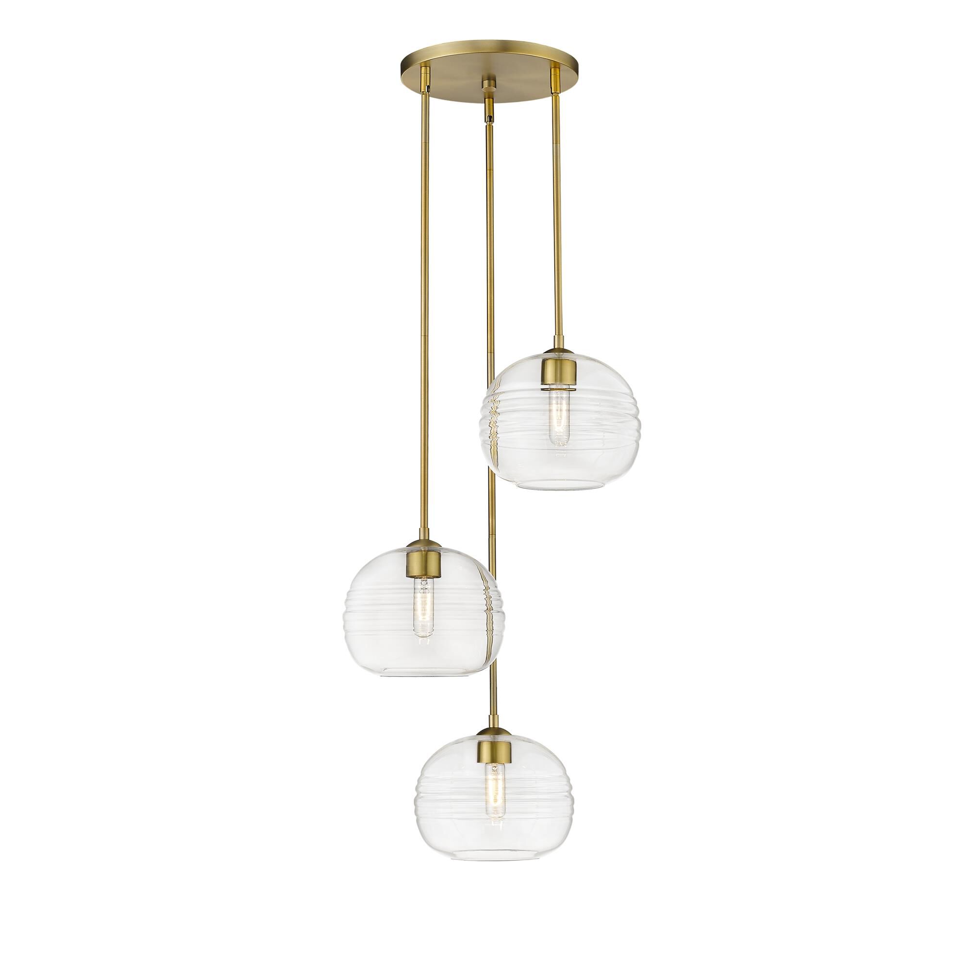 Shown in Olde Brass finish and Glass shade